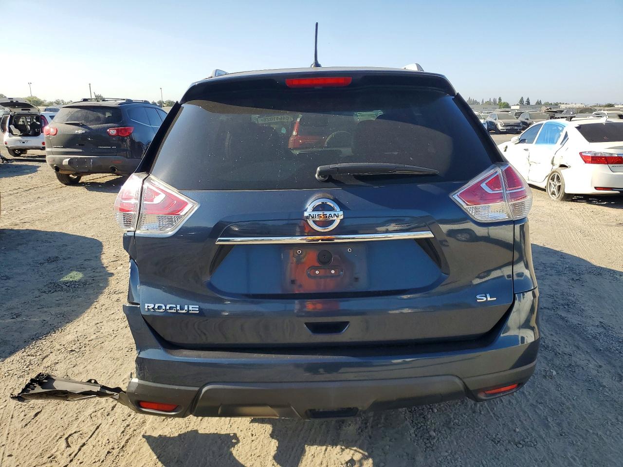 2015 Nissan Rogue Sl Blue vin: 5N1AT2MT2FC878379