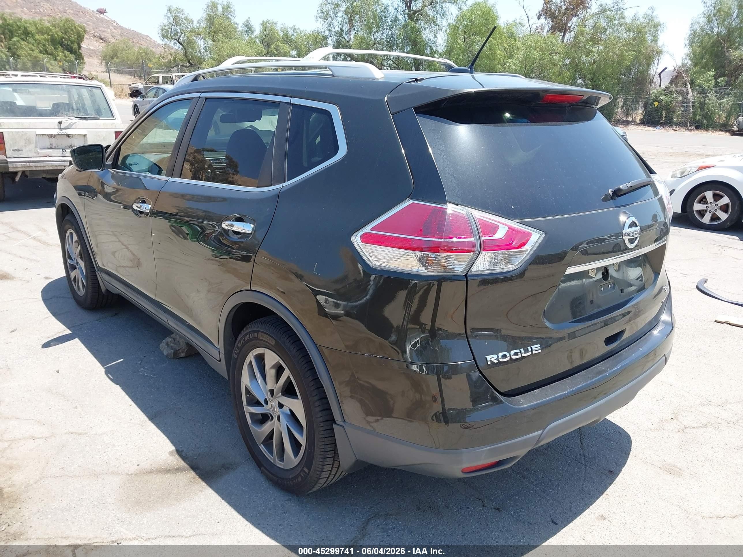2015 Nissan Rogue Sl Green vin: 5N1AT2MT2FC896283