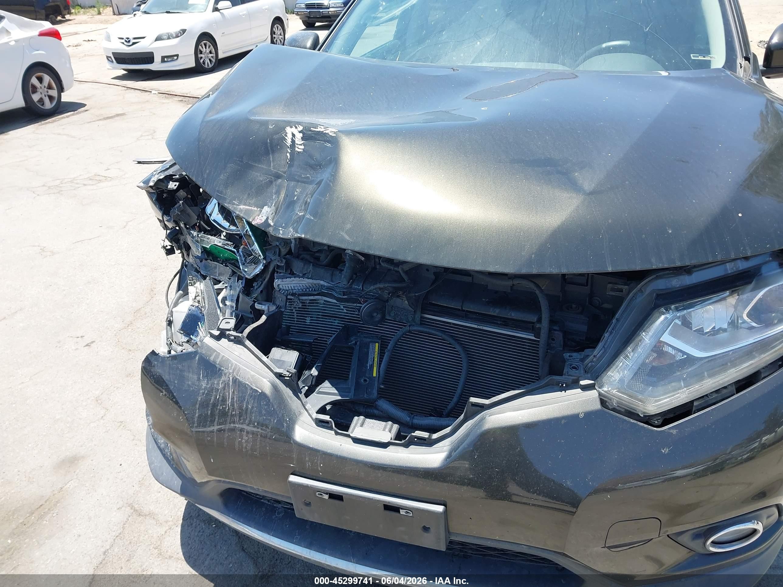 2015 Nissan Rogue Sl Green vin: 5N1AT2MT2FC896283