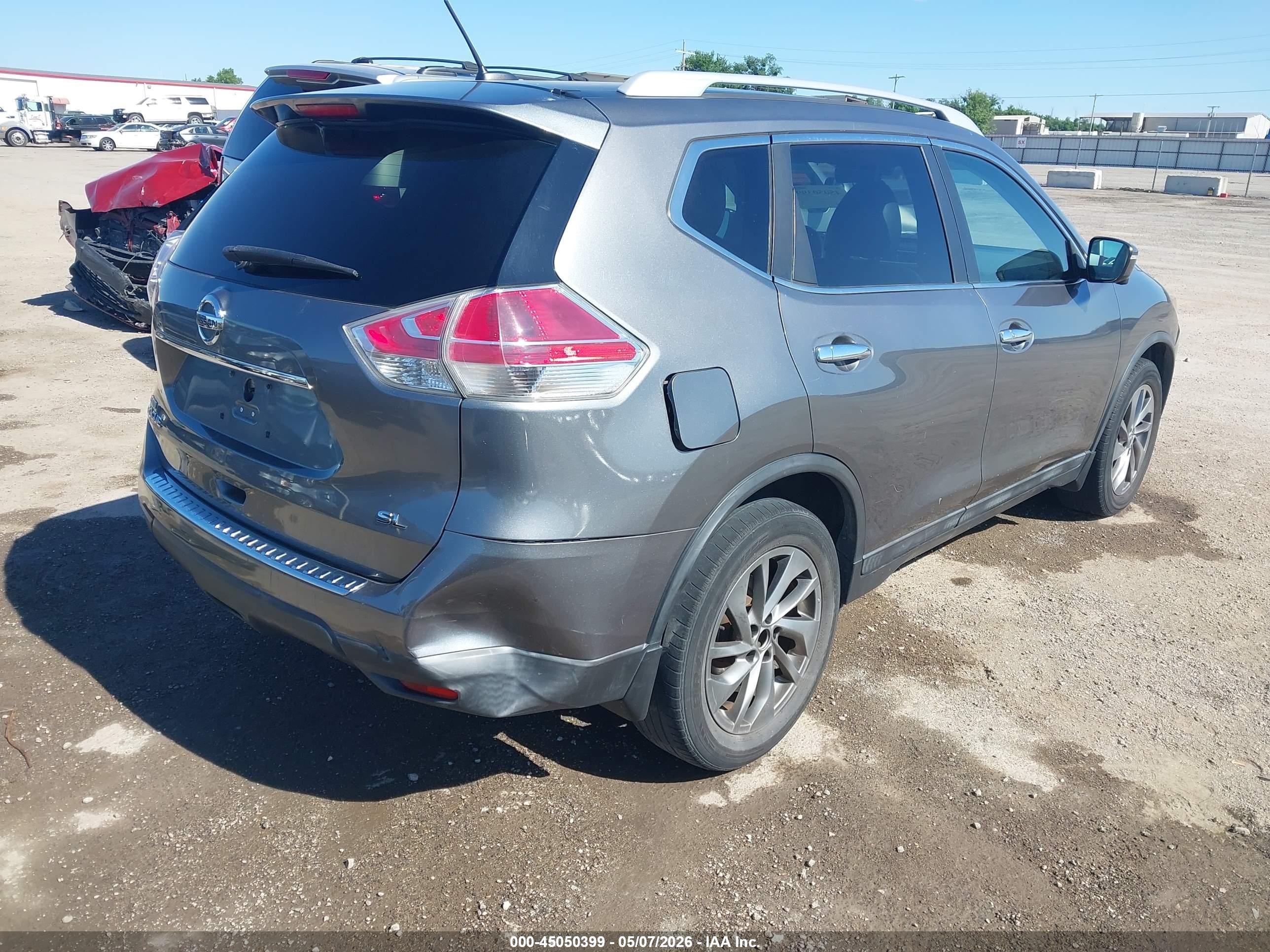 2015 Nissan Rogue Sl Gray vin: 5N1AT2MT2FC897286