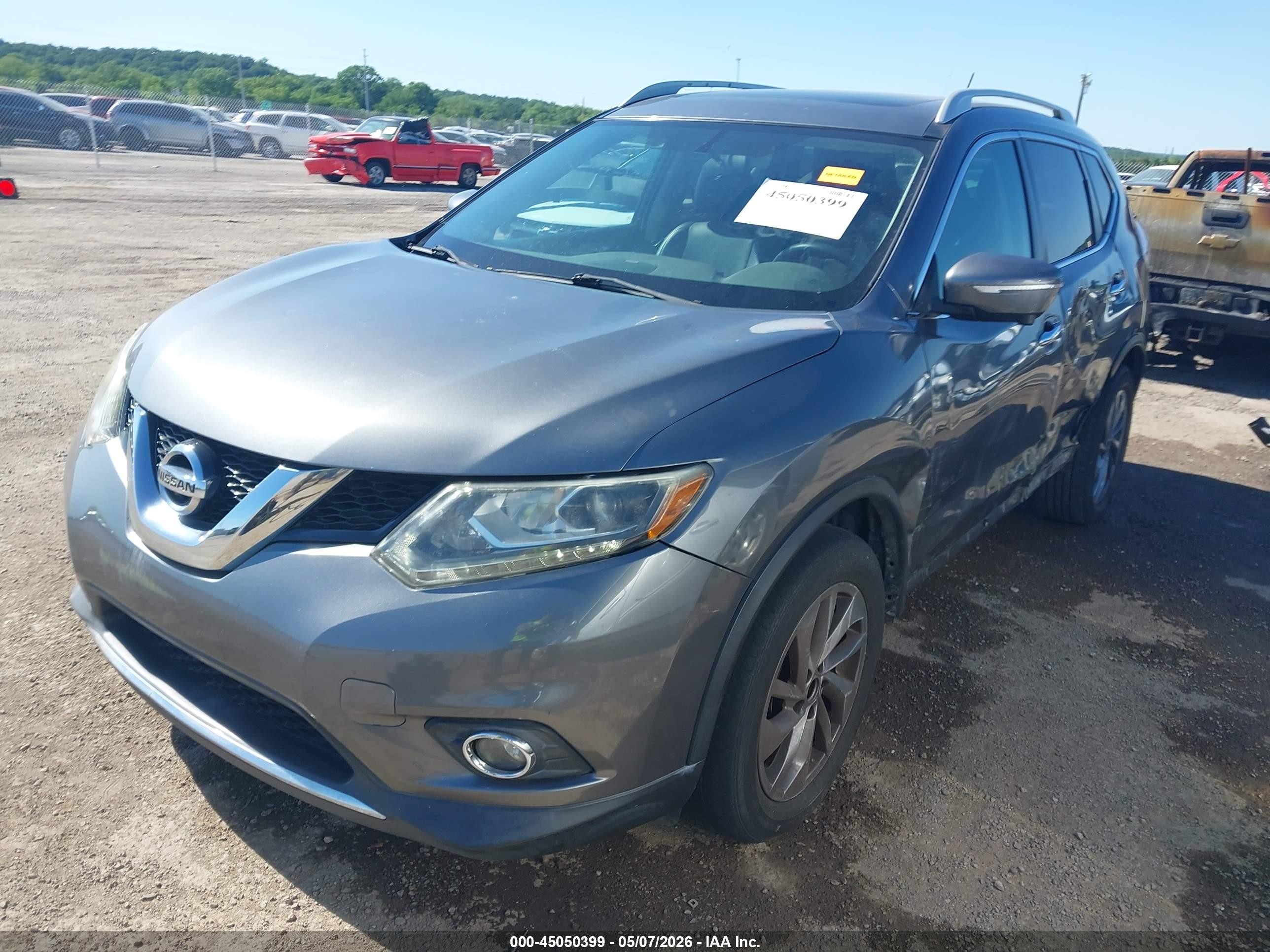 2015 Nissan Rogue Sl Gray vin: 5N1AT2MT2FC897286