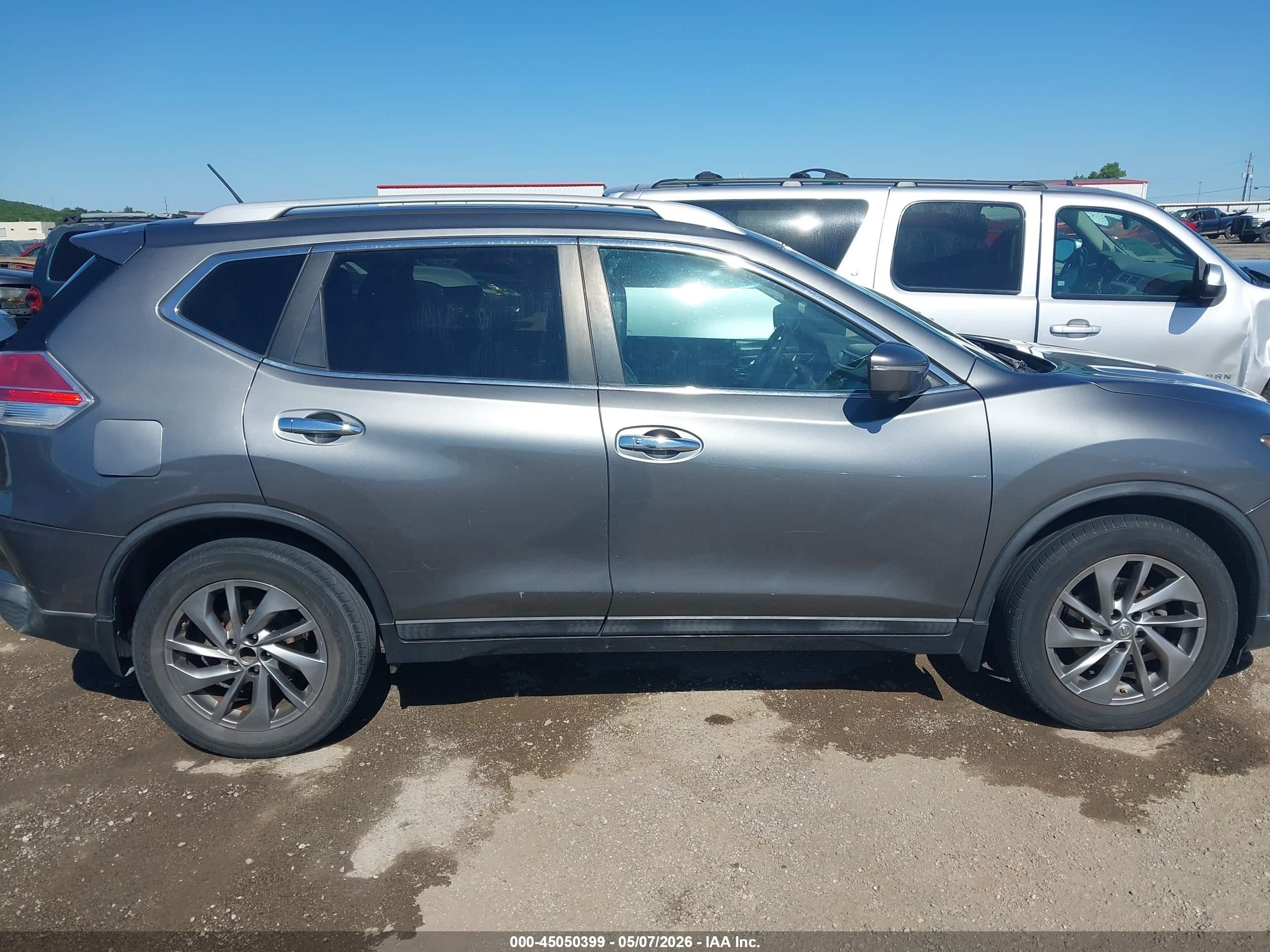 2015 Nissan Rogue Sl Gray vin: 5N1AT2MT2FC897286