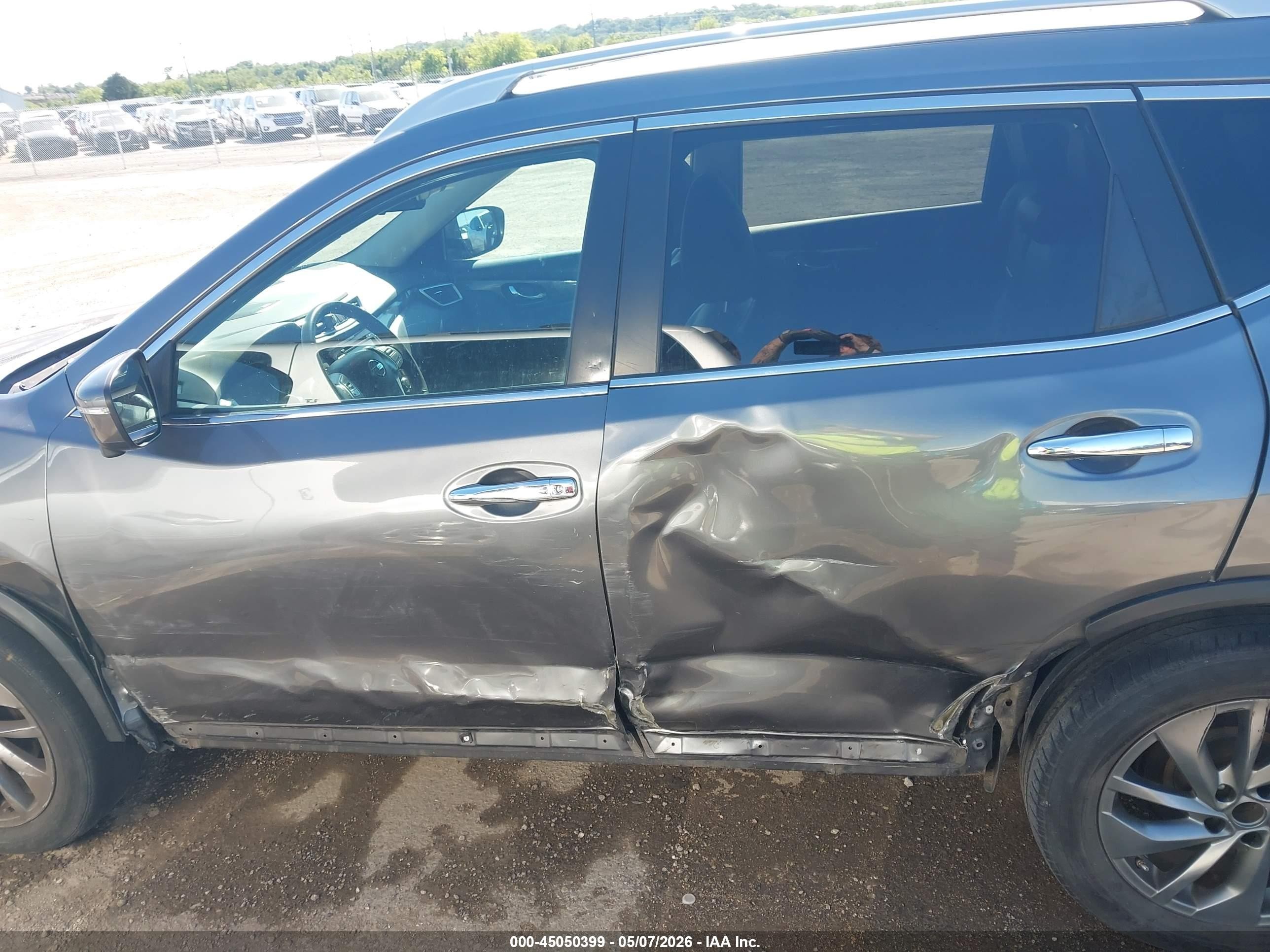 2015 Nissan Rogue Sl Gray vin: 5N1AT2MT2FC897286
