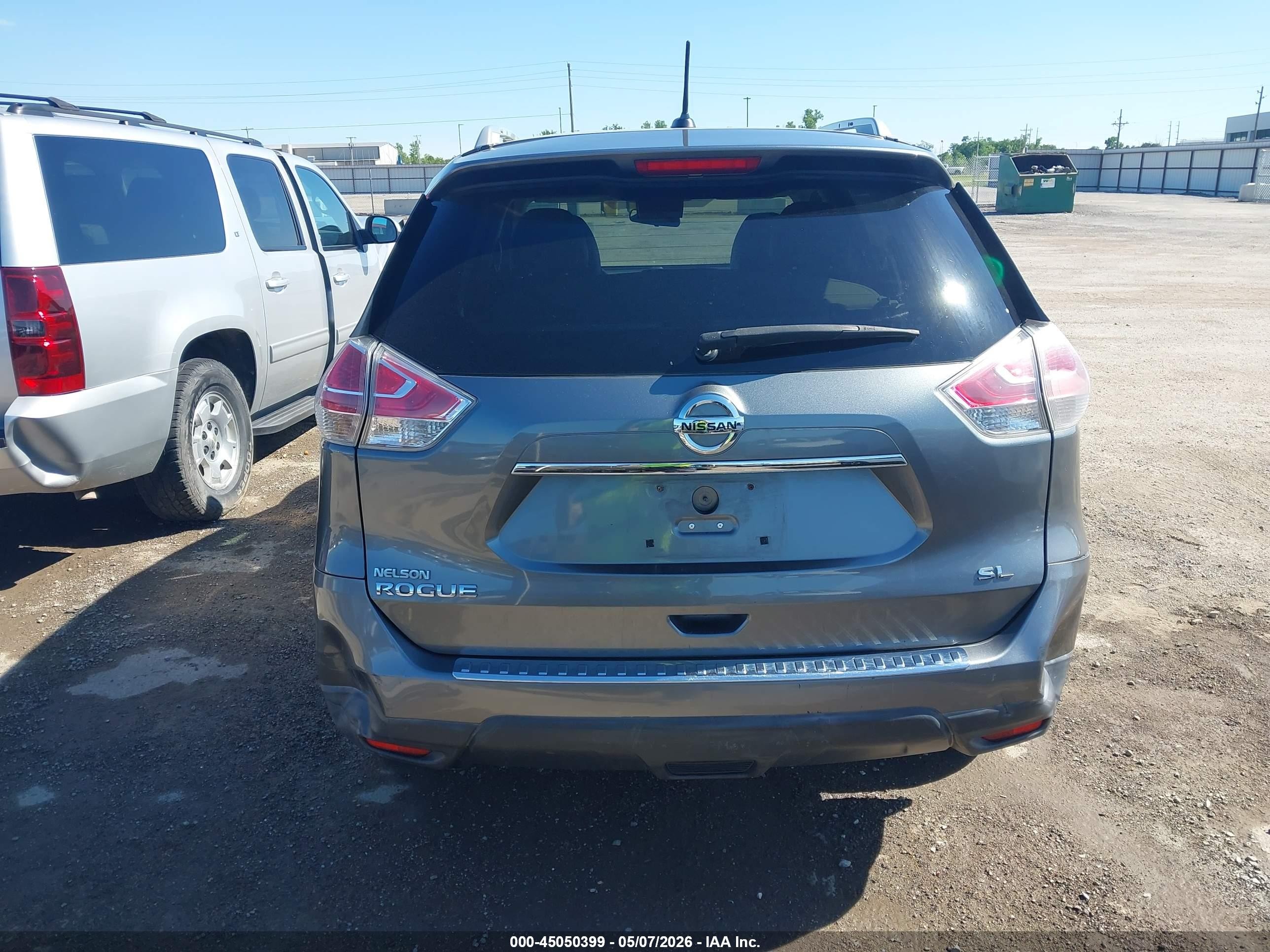 2015 Nissan Rogue Sl Gray vin: 5N1AT2MT2FC897286