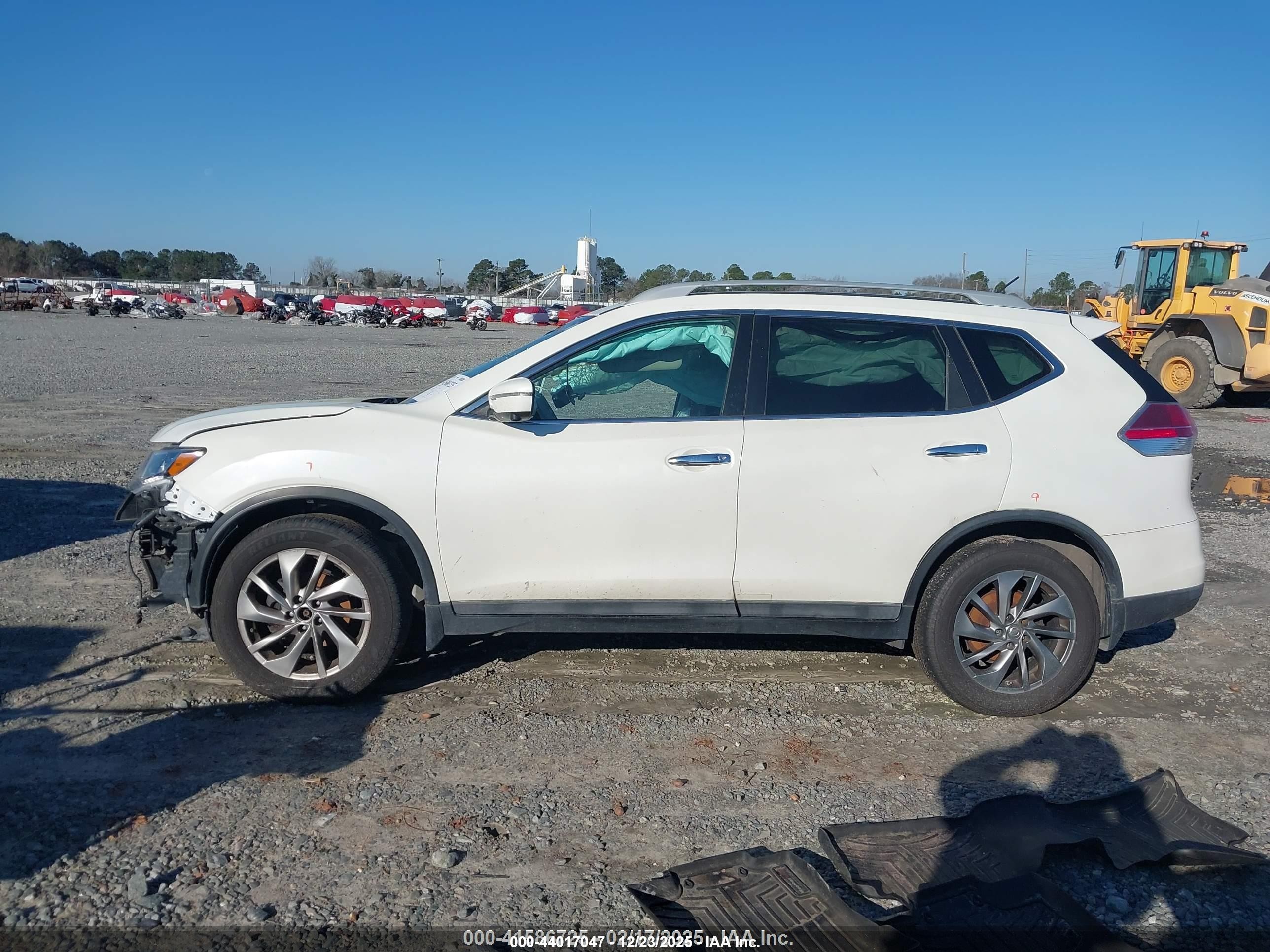 2015 Nissan Rogue Sl White vin: 5N1AT2MT2FC901563