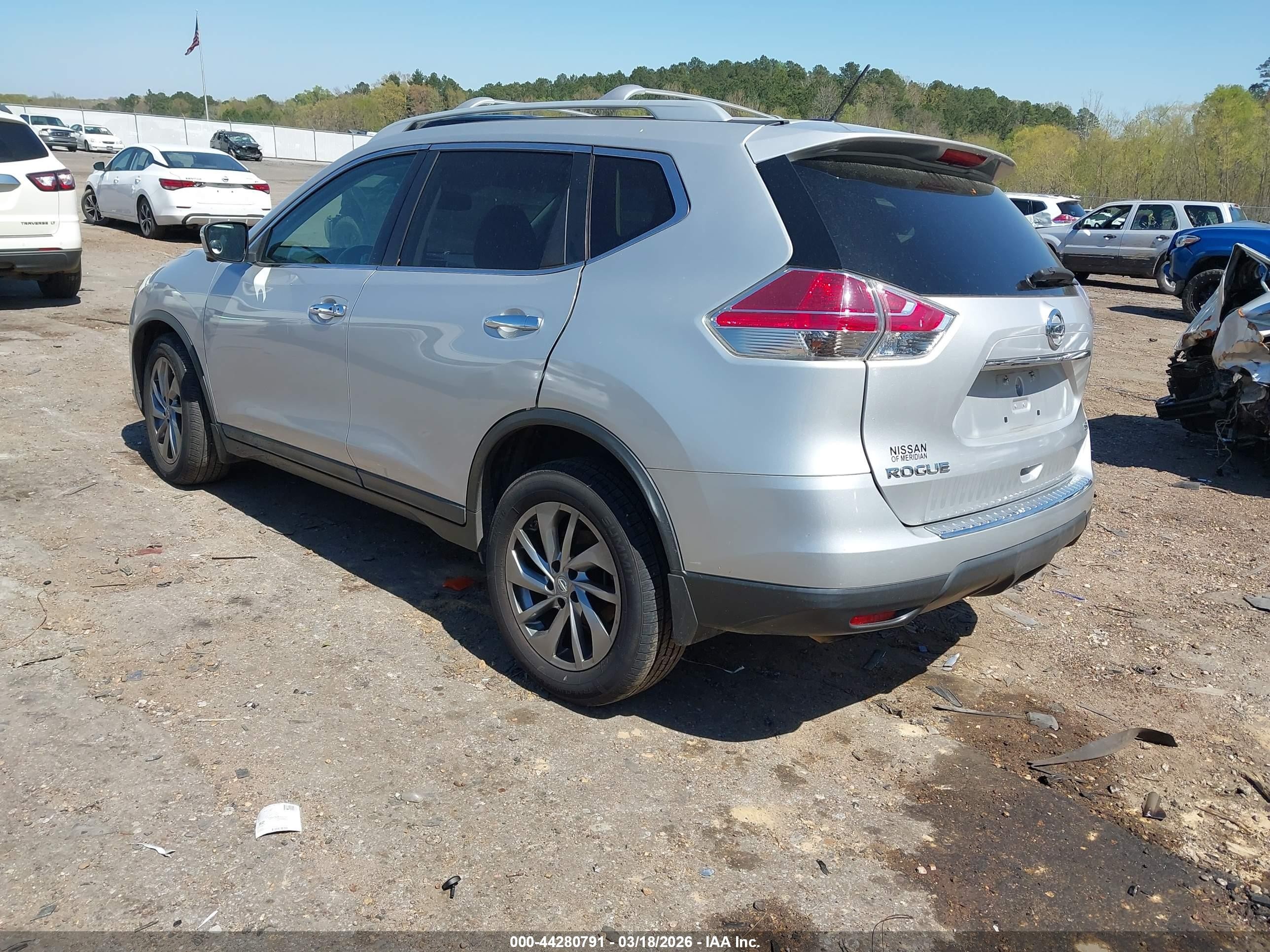 2015 Nissan Rogue Sl Gray vin: 5N1AT2MT2FC906701
