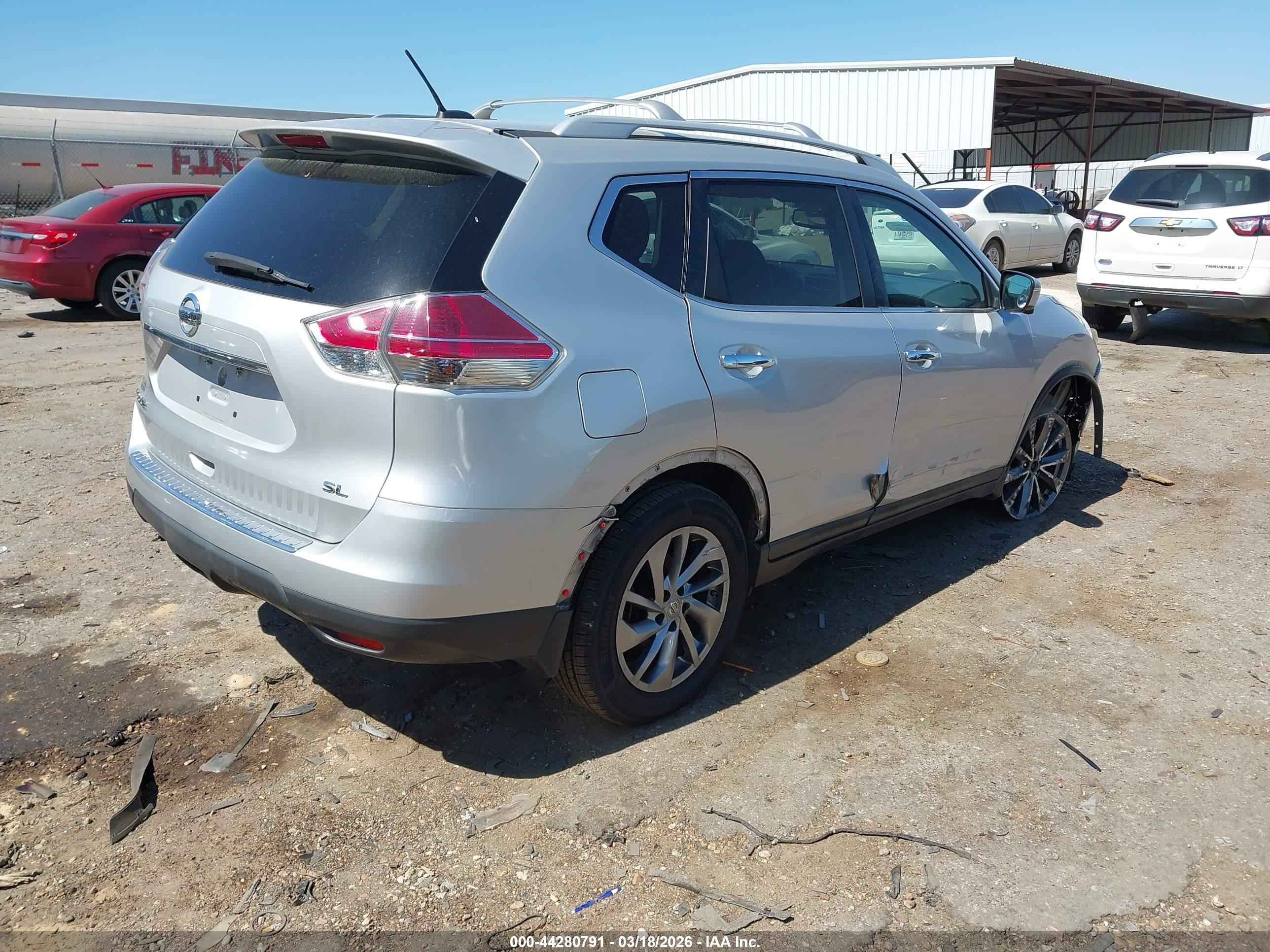 2015 Nissan Rogue Sl Gray vin: 5N1AT2MT2FC906701