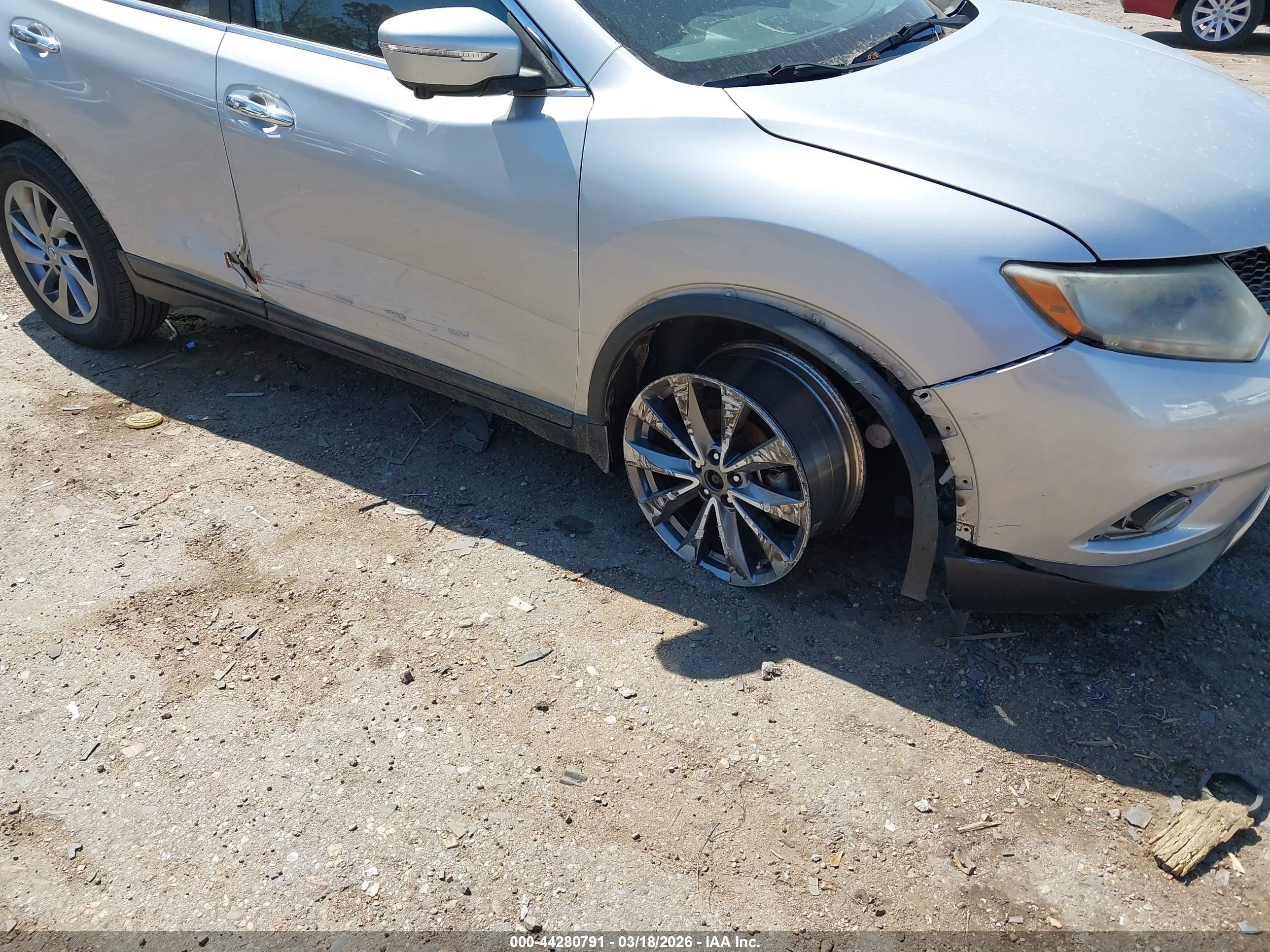 2015 Nissan Rogue Sl Gray vin: 5N1AT2MT2FC906701