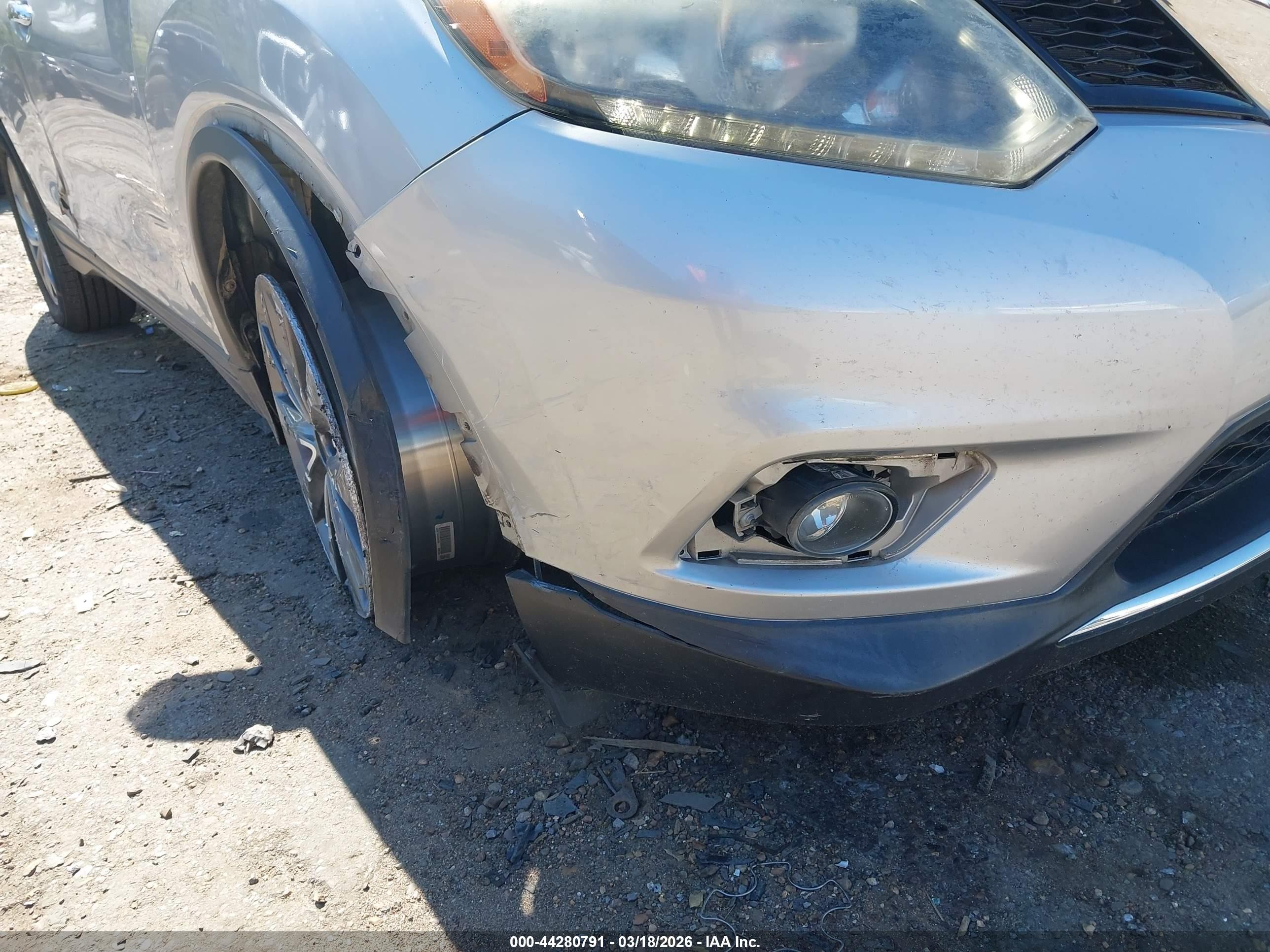 2015 Nissan Rogue Sl Gray vin: 5N1AT2MT2FC906701