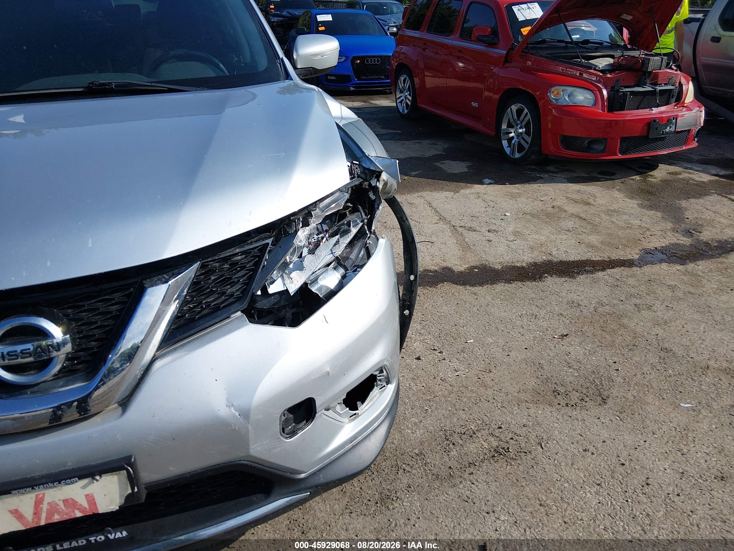 2015 Nissan Rogue Sv Silver vin: 5N1AT2MT2FC909629