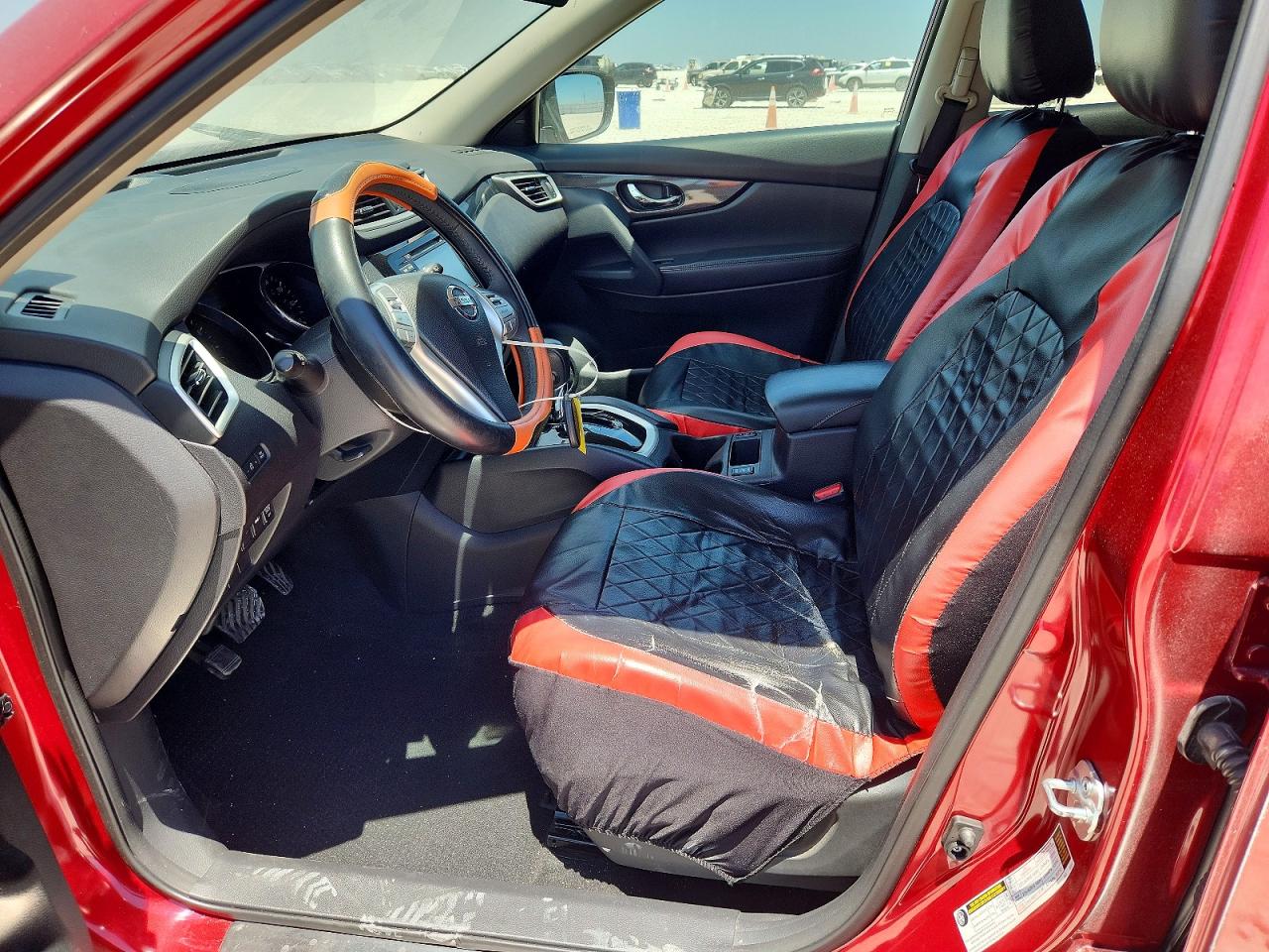2015 Nissan Rogue Sl Red vin: 5N1AT2MT2FC912613