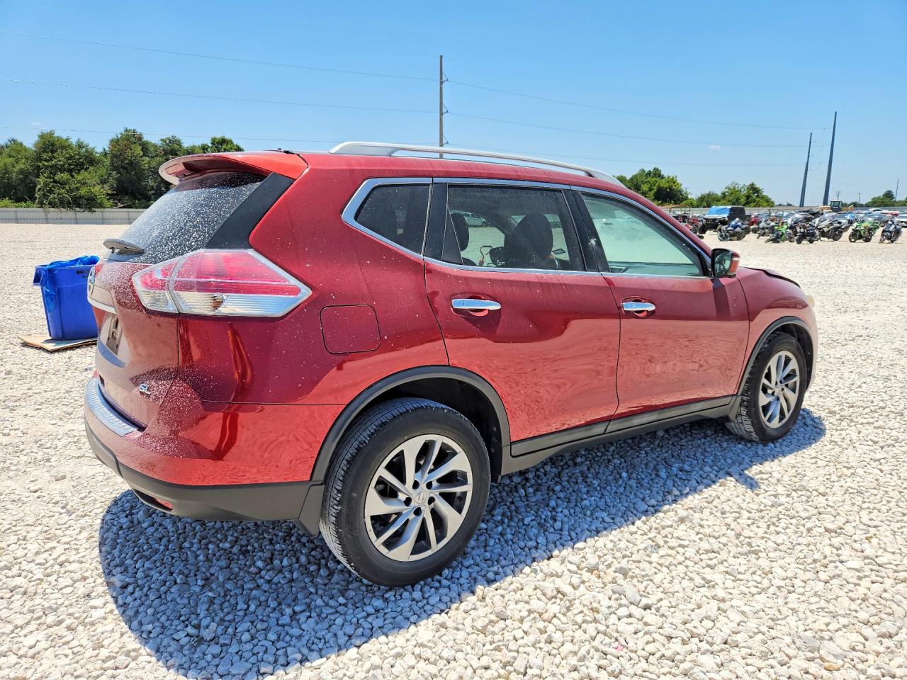 2015 Nissan Rogue Sl Red vin: 5N1AT2MT2FC912613