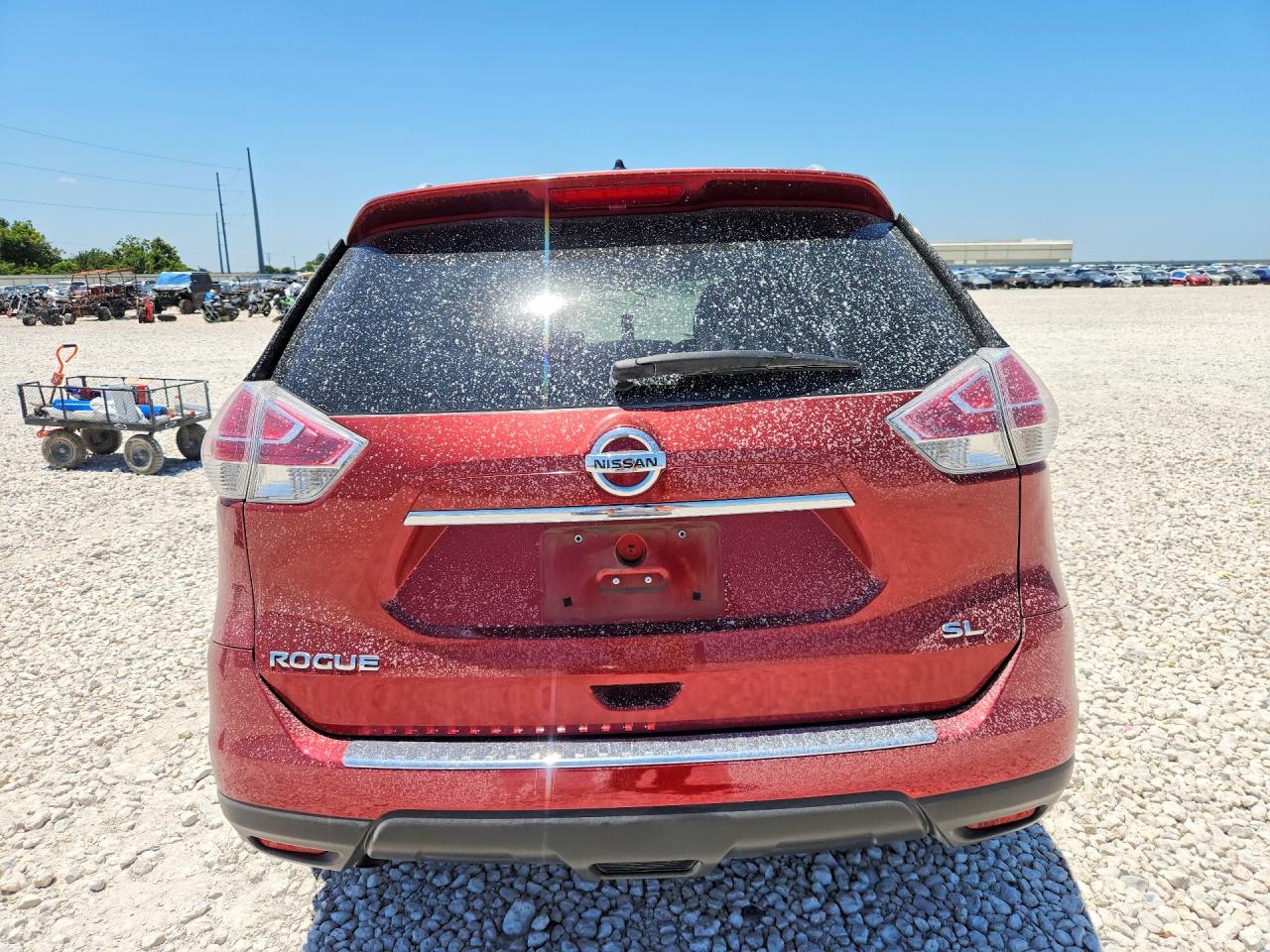 2015 Nissan Rogue Sl Red vin: 5N1AT2MT2FC912613