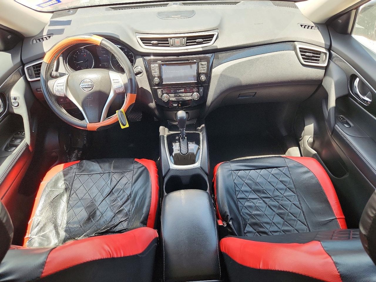 2015 Nissan Rogue Sl Red vin: 5N1AT2MT2FC912613