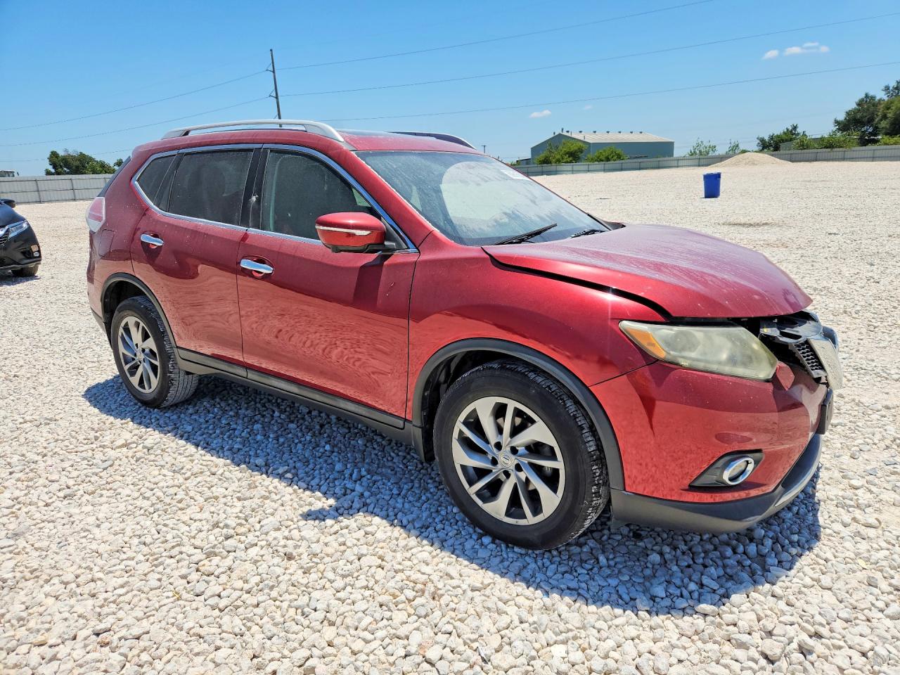 2015 Nissan Rogue Sl Red vin: 5N1AT2MT2FC912613