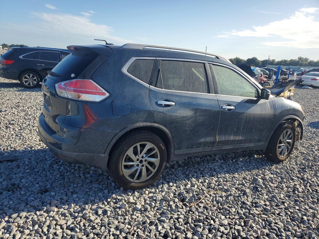 2015 Nissan Rogue Sl Black vin: 5N1AT2MT2FC915639