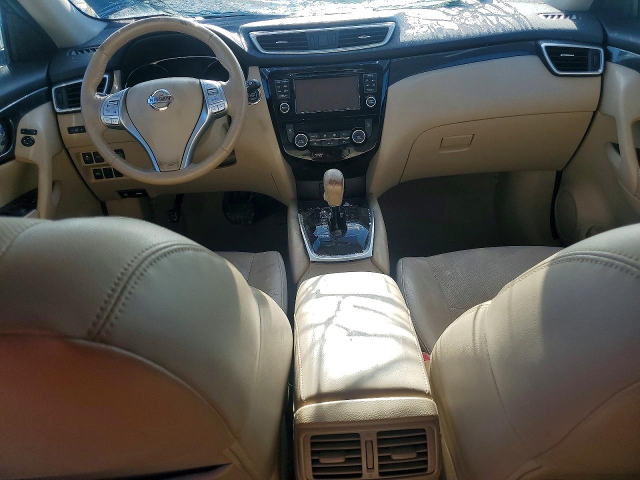 2015 Nissan Rogue Sl Black vin: 5N1AT2MT2FC915639