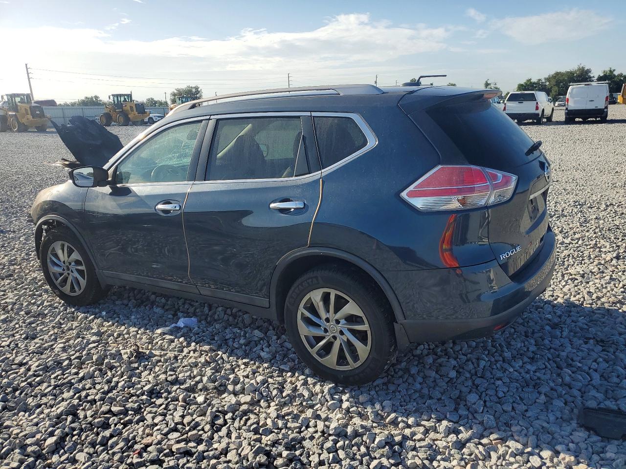 2015 Nissan Rogue Sl Black vin: 5N1AT2MT2FC915639