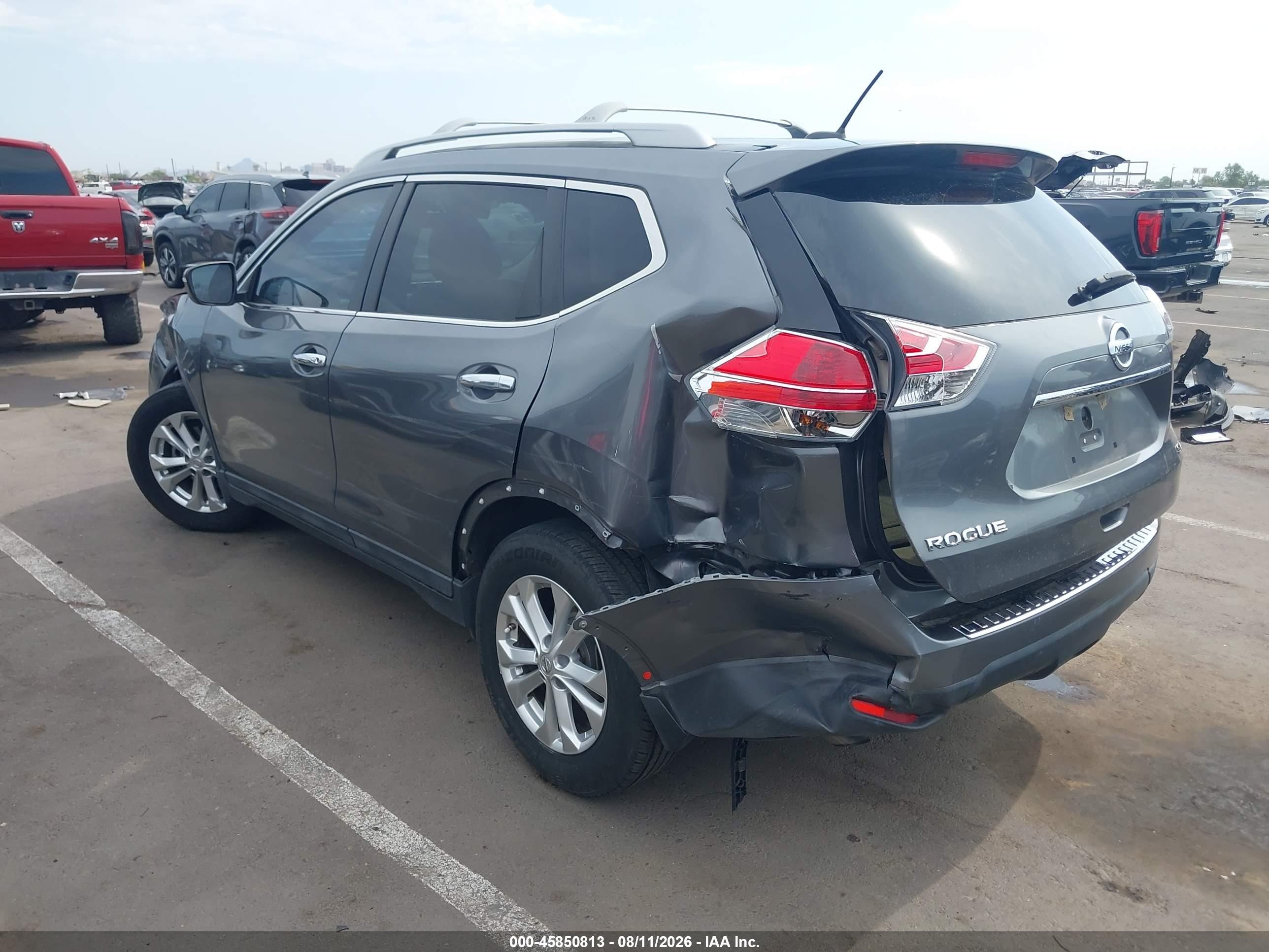 2015 Nissan Rogue Sv Gray vin: 5N1AT2MT2FC918752