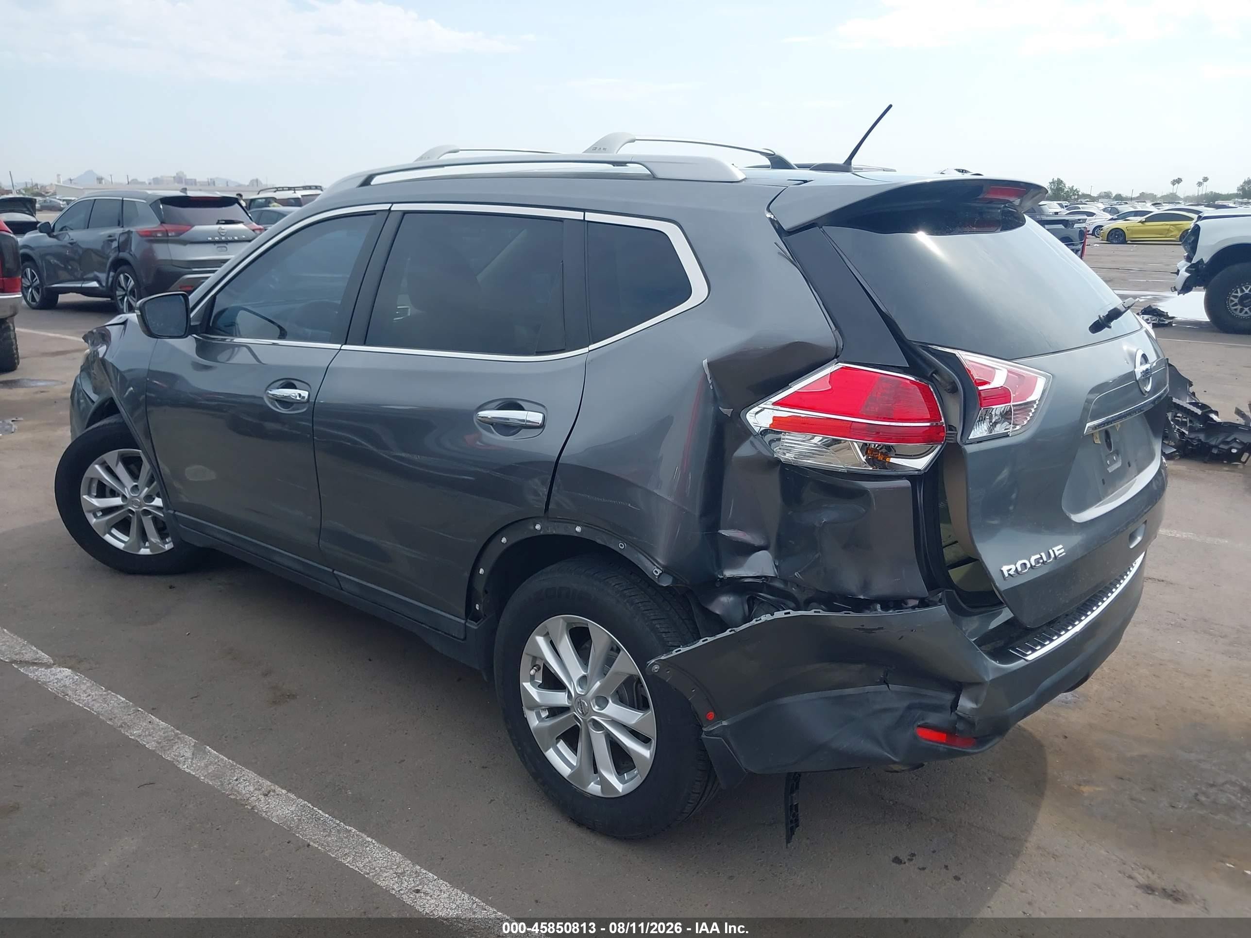 2015 Nissan Rogue Sv Gray vin: 5N1AT2MT2FC918752