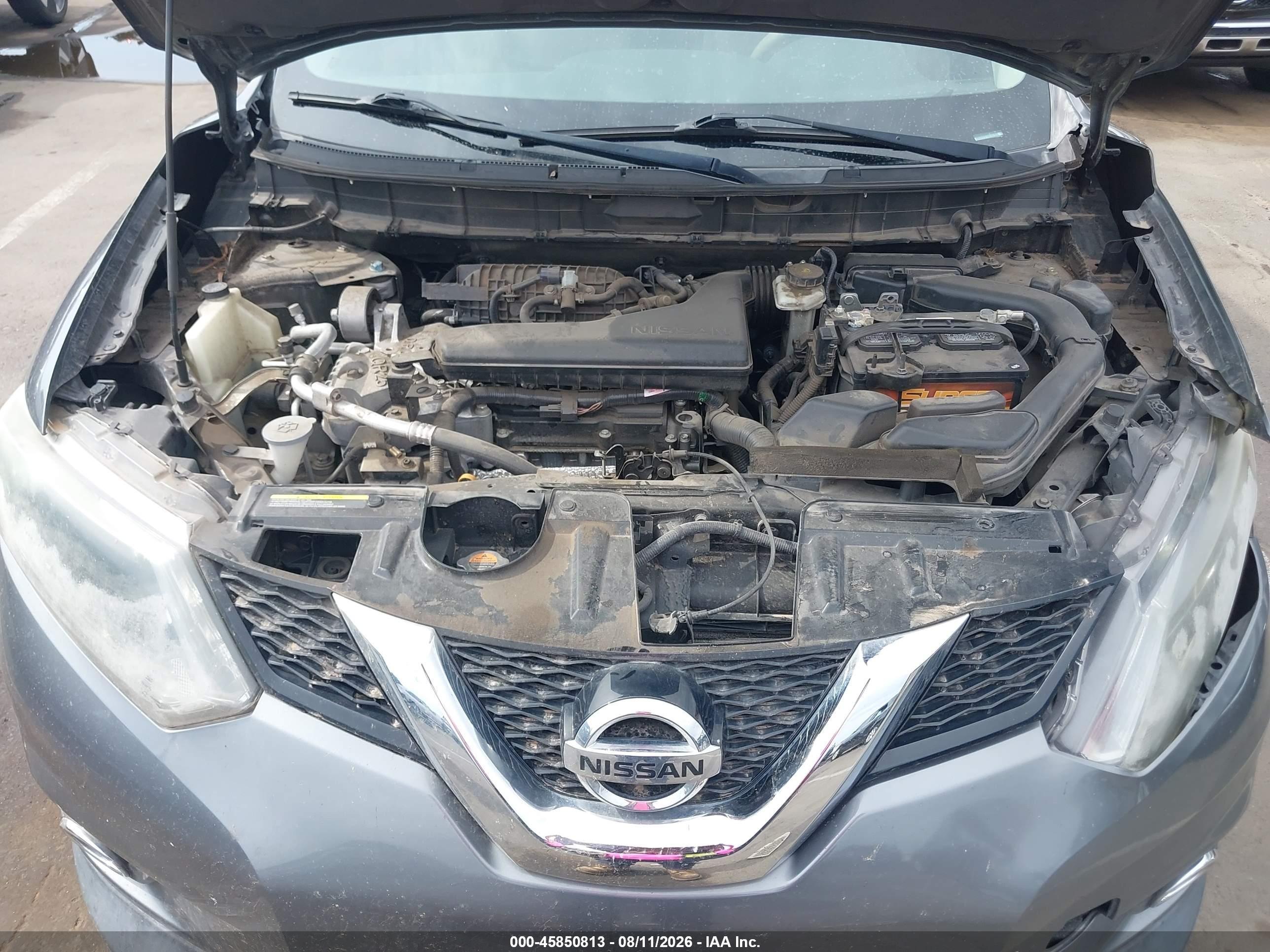 2015 Nissan Rogue Sv Gray vin: 5N1AT2MT2FC918752