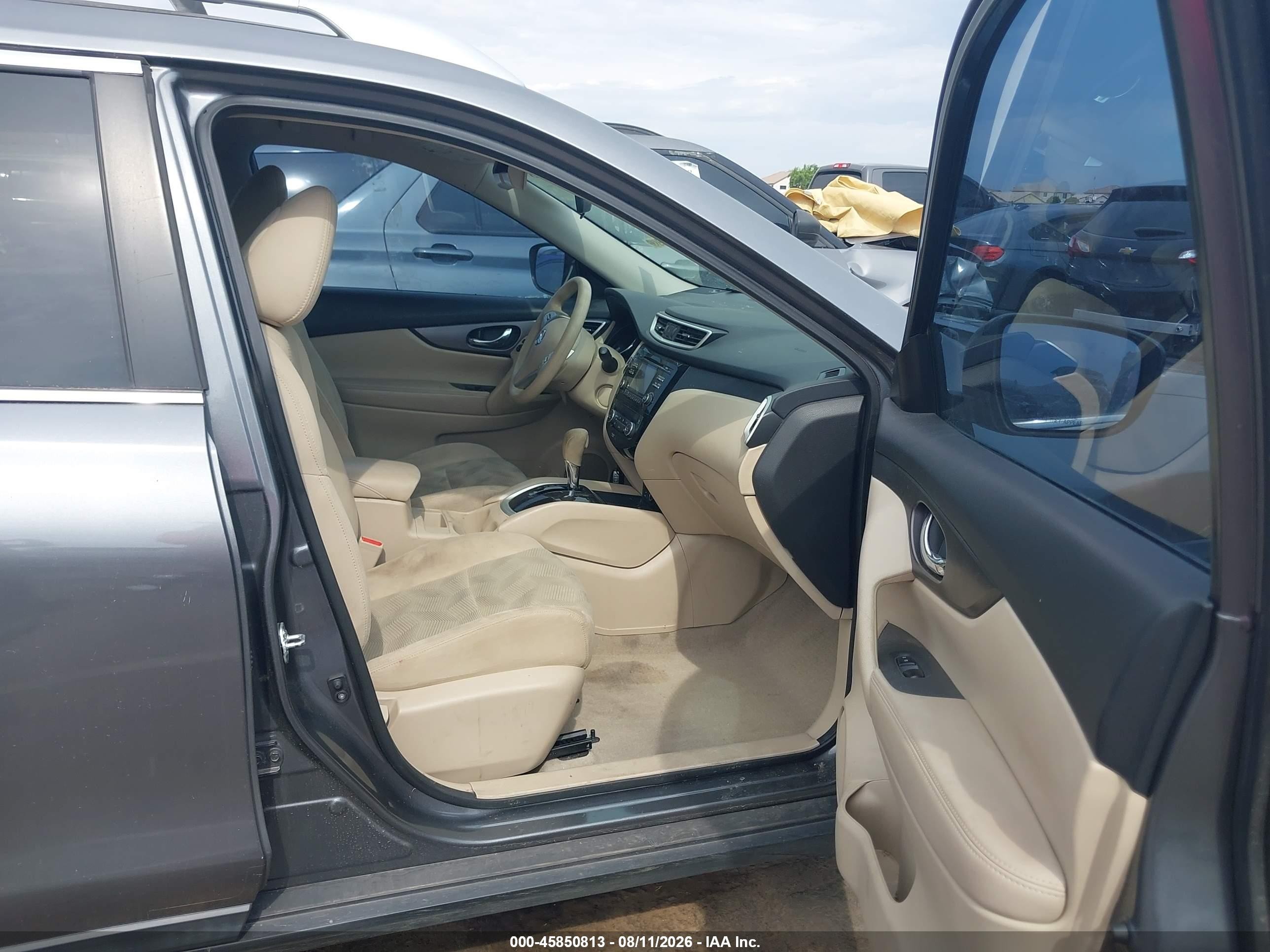 2015 Nissan Rogue Sv Gray vin: 5N1AT2MT2FC918752