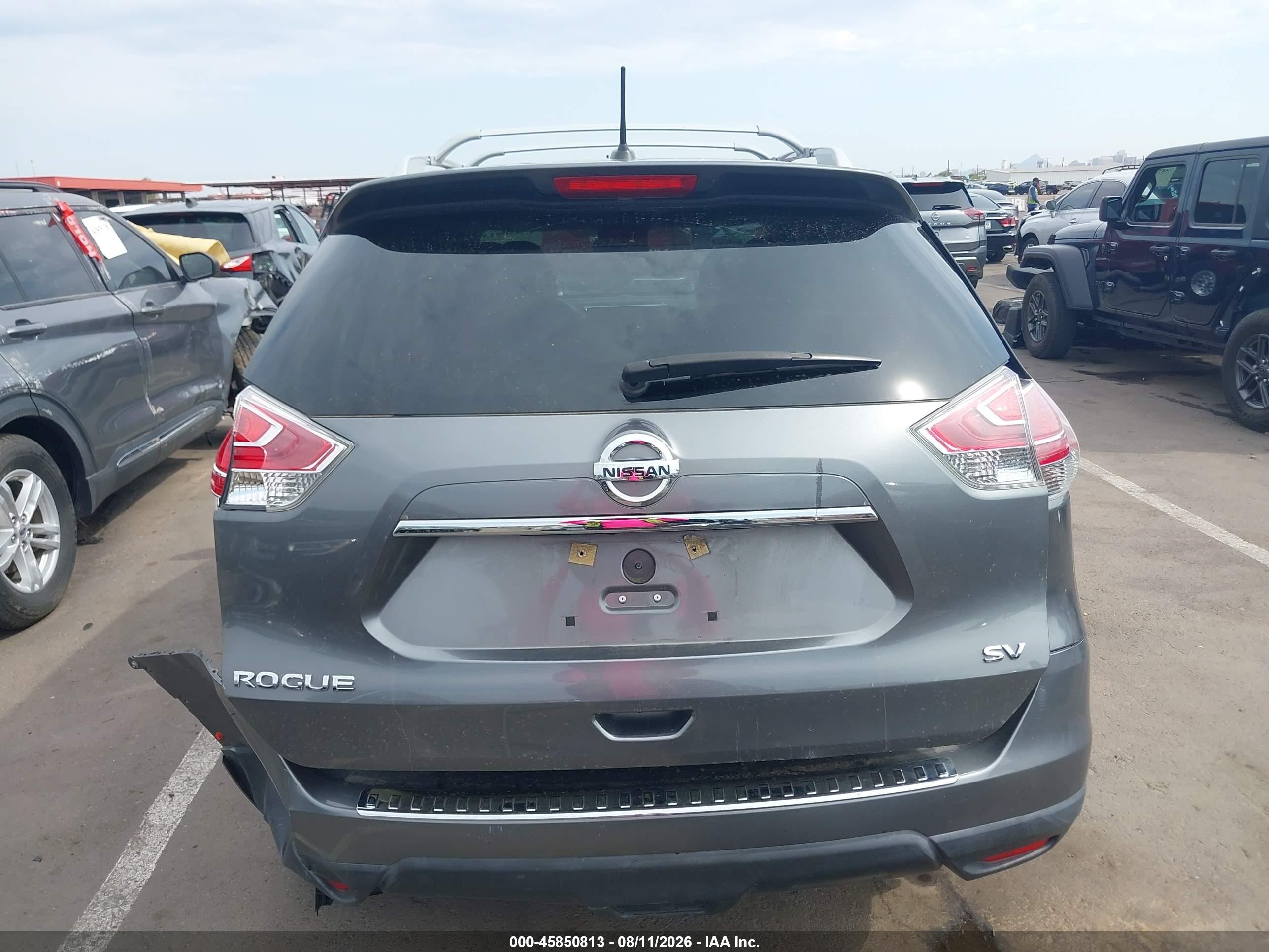 2015 Nissan Rogue Sv Gray vin: 5N1AT2MT2FC918752