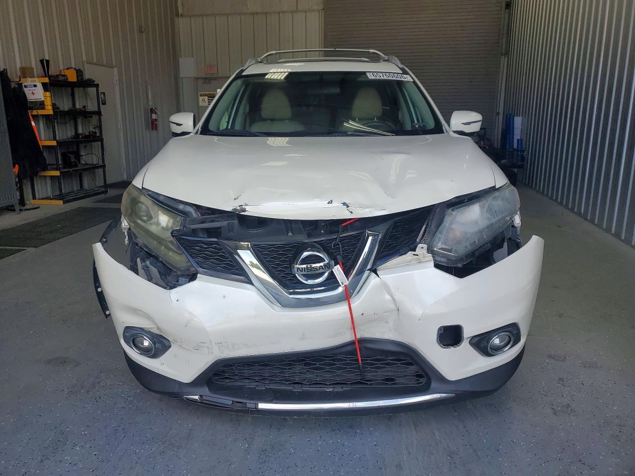 2016 Nissan Rogue Sl White vin: 5N1AT2MT2GC736714