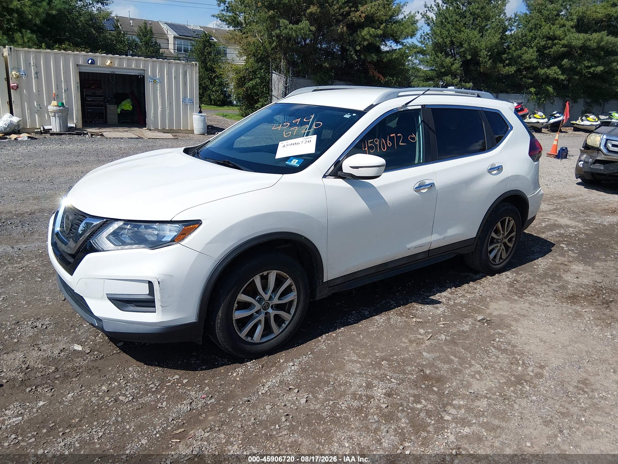 2018 Nissan Rogue Sv White vin: 5N1AT2MT2JC788447