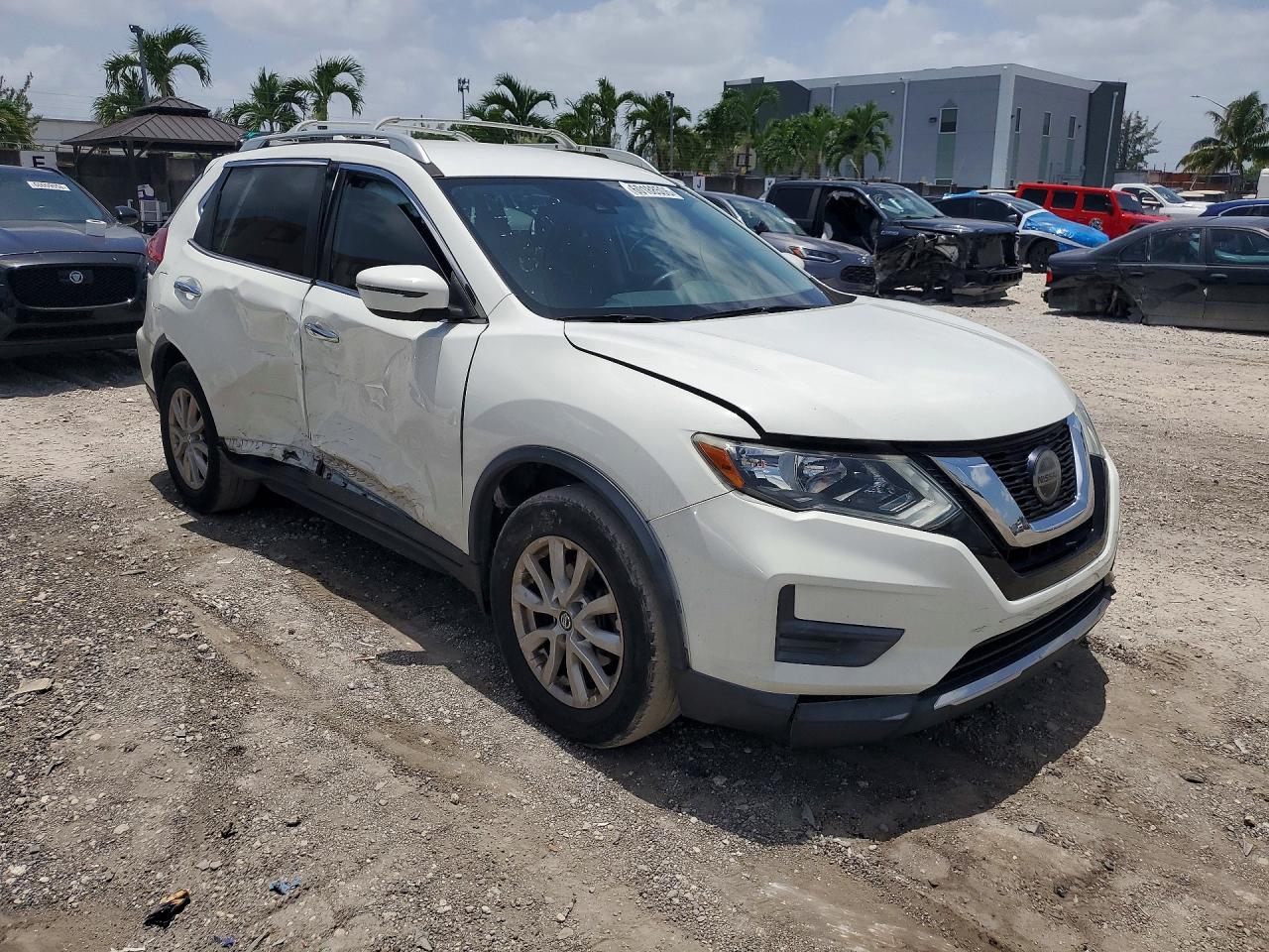 2019 Nissan Rogue S White vin: 5N1AT2MT2KC796534