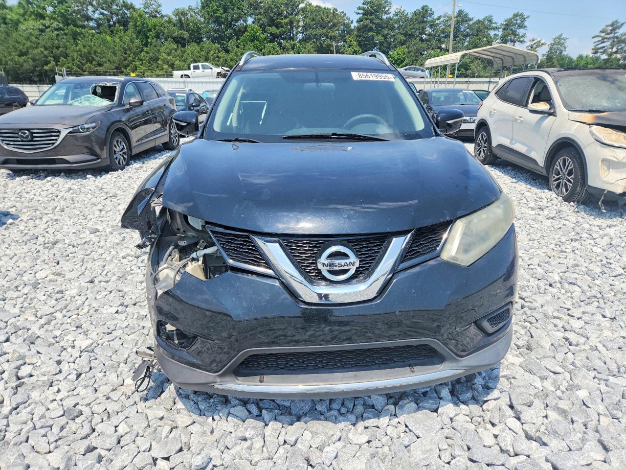 2014 Nissan Rogue Sv Black vin: 5N1AT2MT3EC763093