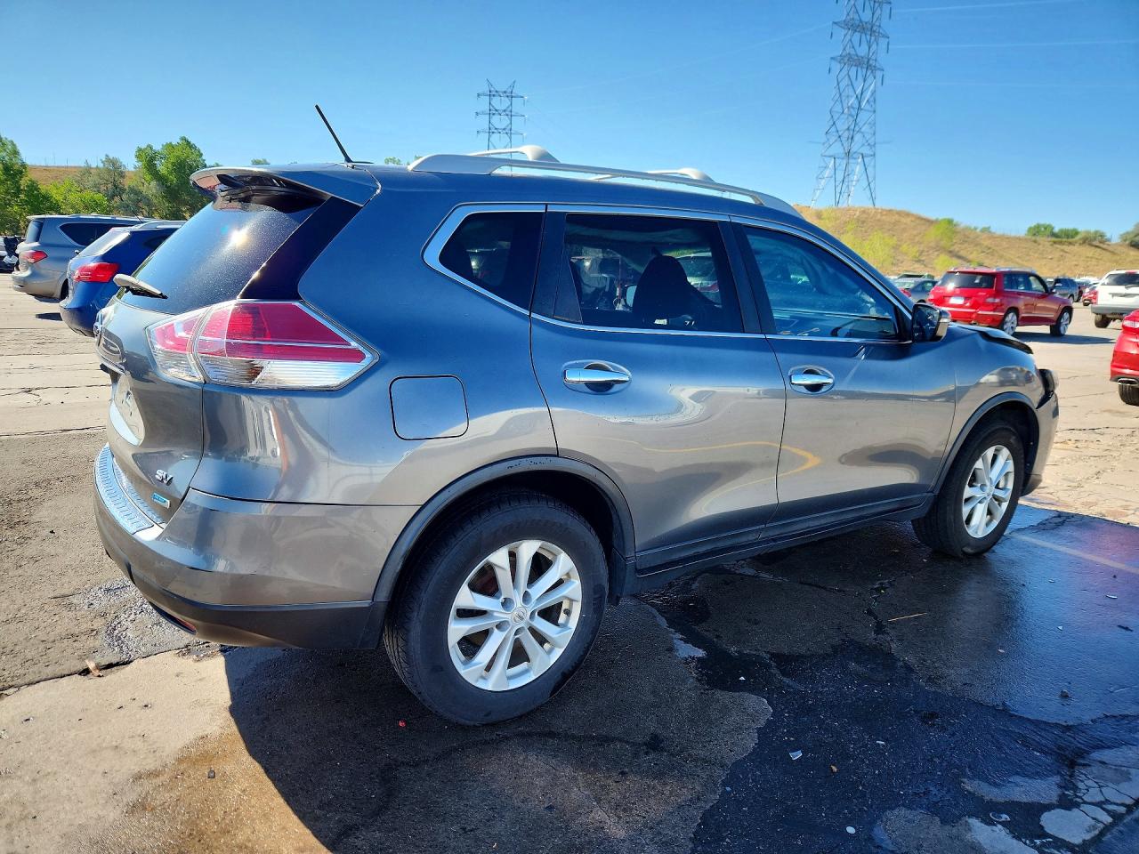 2014 Nissan Rogue S Gray vin: 5N1AT2MT3EC771288