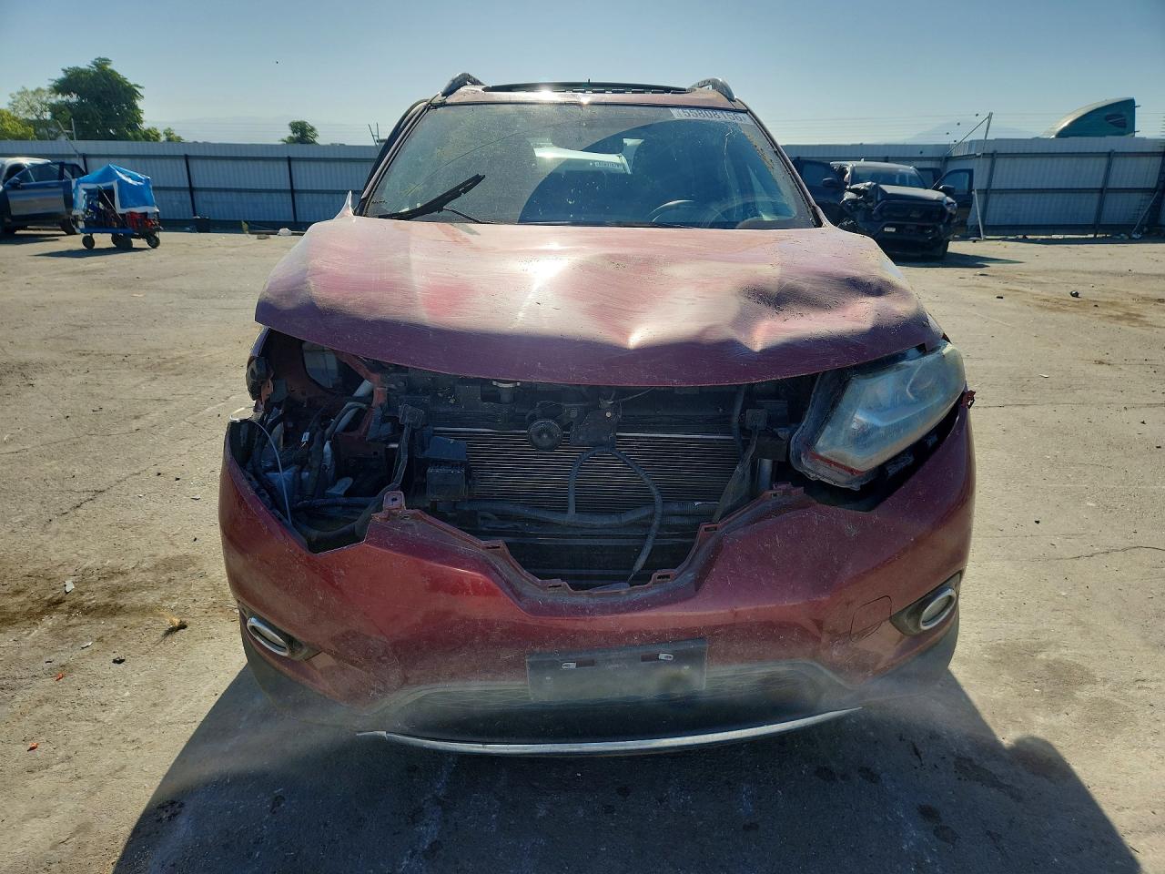 2014 Nissan Rogue Sl Red vin: 5N1AT2MT3EC775163