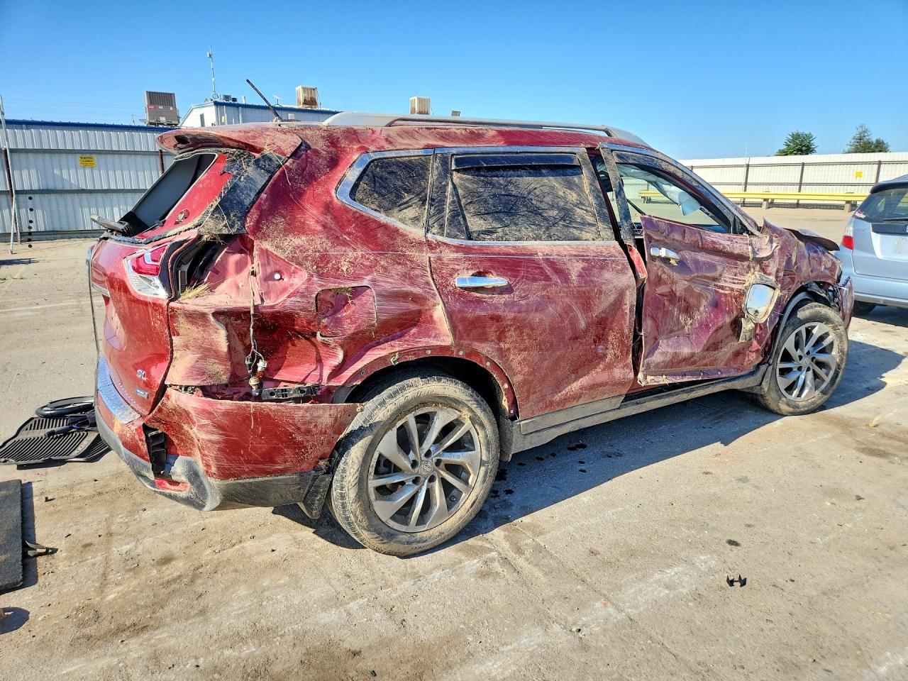 2014 Nissan Rogue Sl Red vin: 5N1AT2MT3EC775163