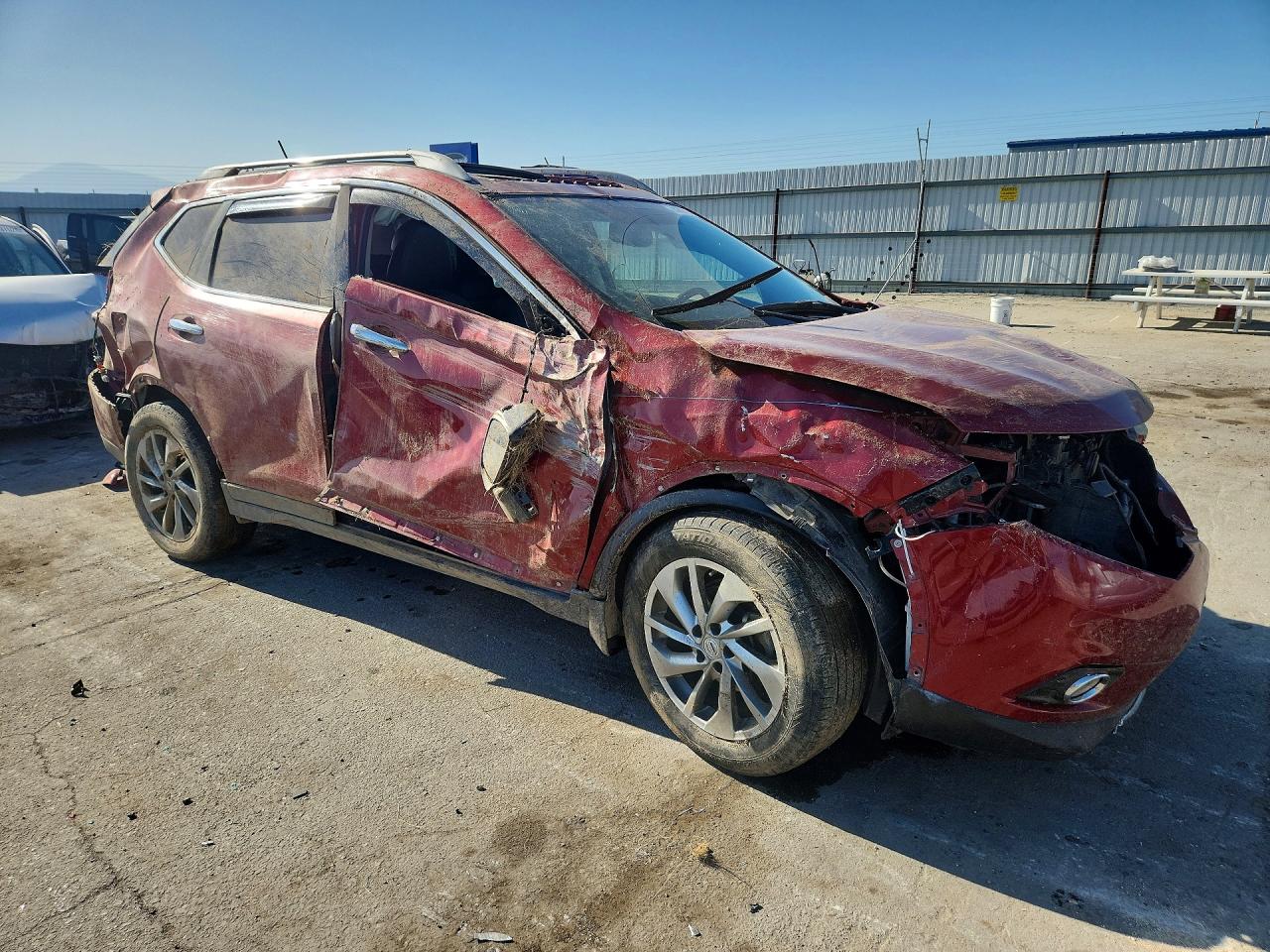 2014 Nissan Rogue Sl Red vin: 5N1AT2MT3EC775163