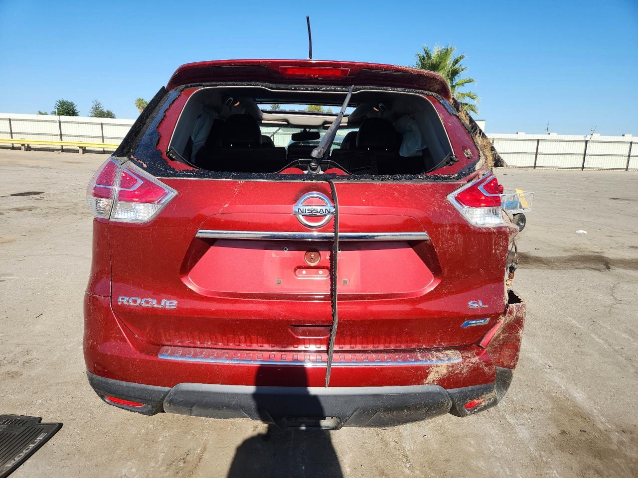 2014 Nissan Rogue Sl Red vin: 5N1AT2MT3EC775163