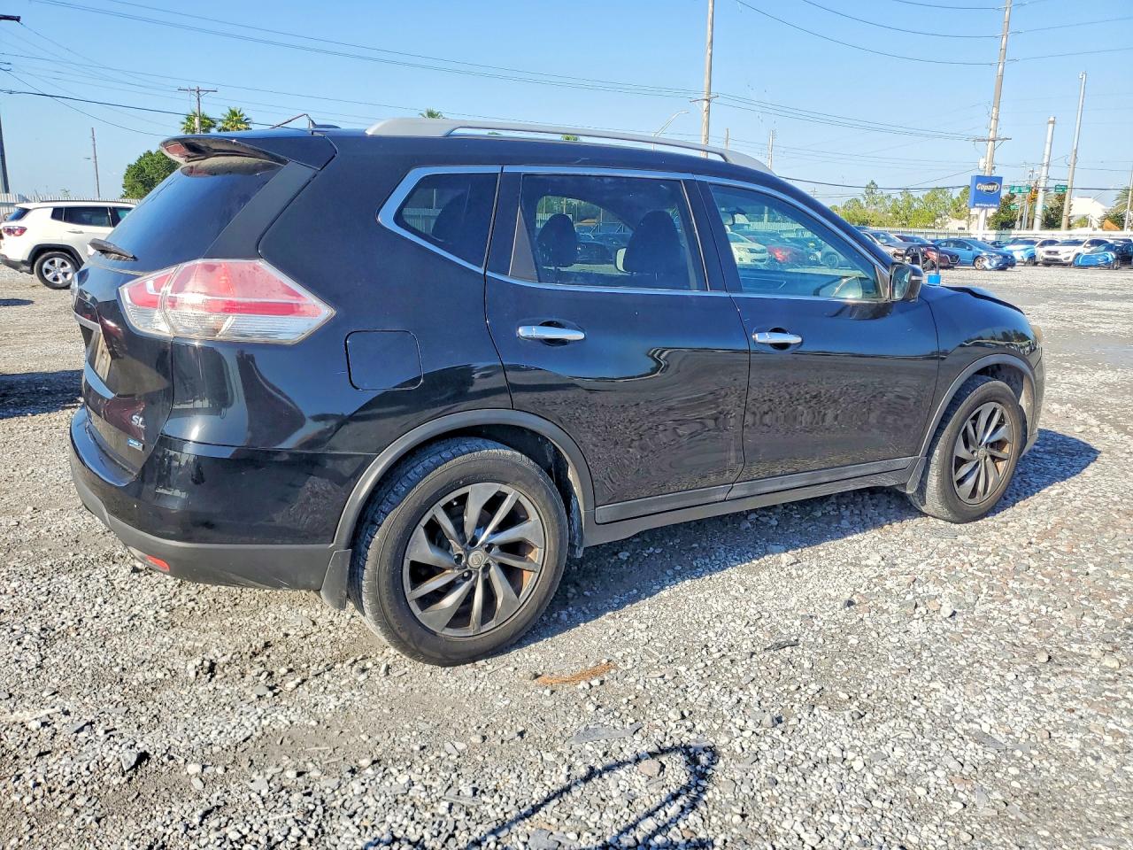 2014 Nissan Rogue Sl Black vin: 5N1AT2MT3EC777060