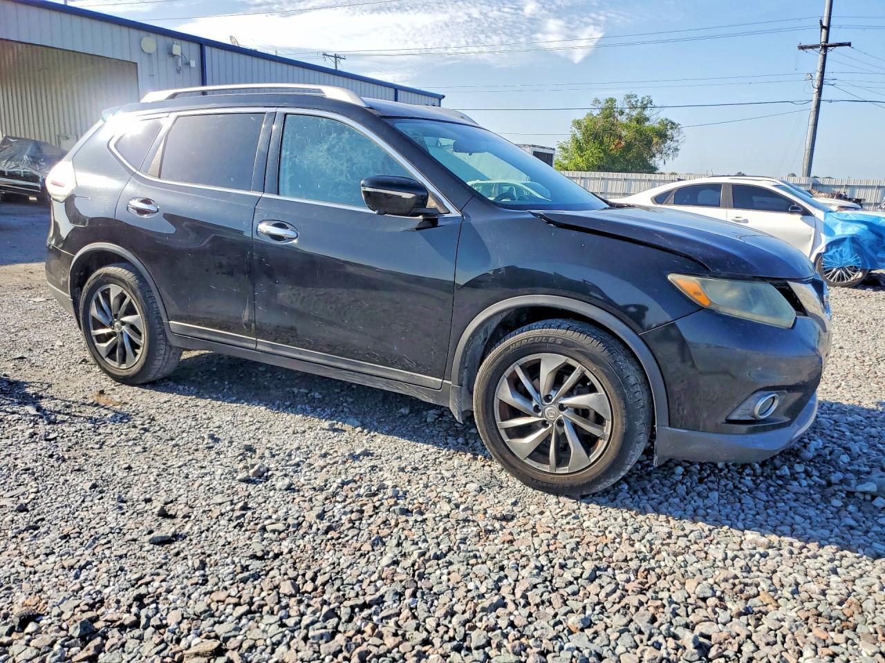 2014 Nissan Rogue Sl Black vin: 5N1AT2MT3EC777060