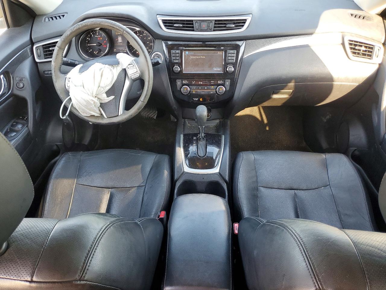 2014 Nissan Rogue Sl Black vin: 5N1AT2MT3EC777060