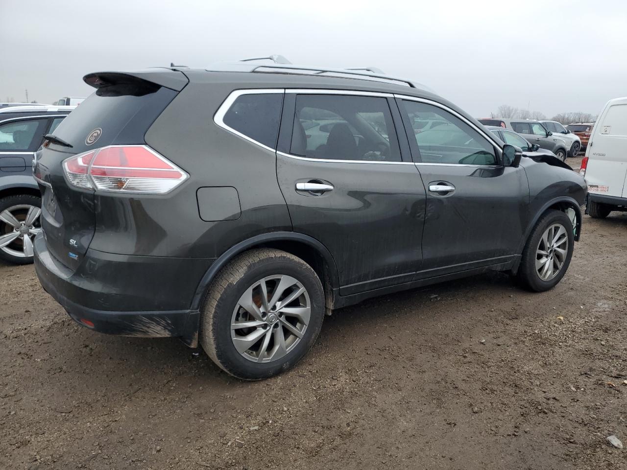 2014 Nissan Rogue S Green vin: 5N1AT2MT3EC788916