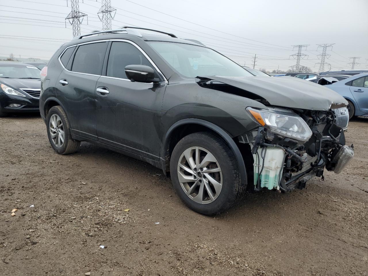 2014 Nissan Rogue S Green vin: 5N1AT2MT3EC788916