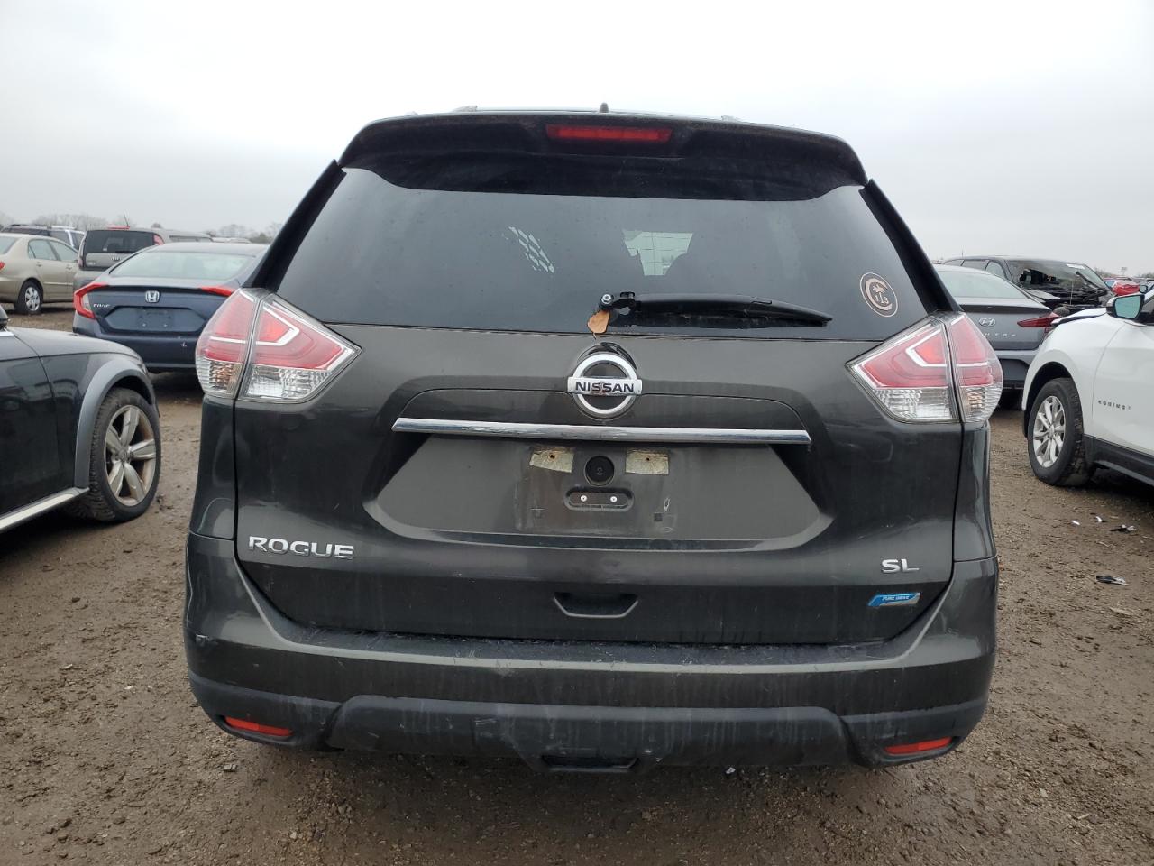 2014 Nissan Rogue S Green vin: 5N1AT2MT3EC788916