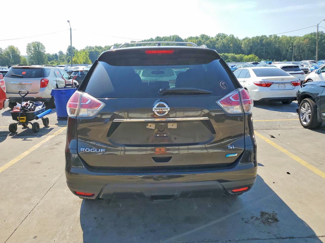 2014 Nissan Rogue Sl Black vin: 5N1AT2MT3EC788916
