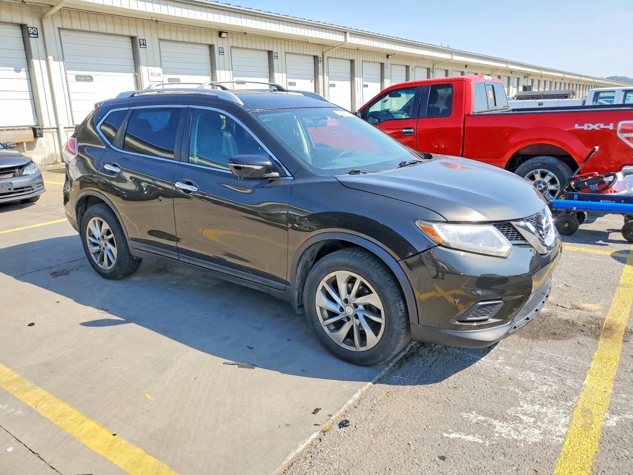 2014 Nissan Rogue Sl Black vin: 5N1AT2MT3EC788916