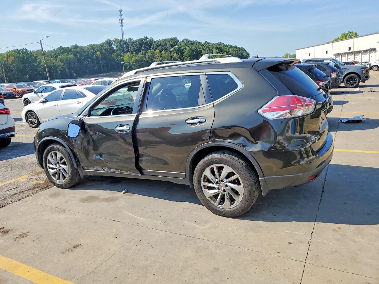 2014 Nissan Rogue Sl Black vin: 5N1AT2MT3EC788916