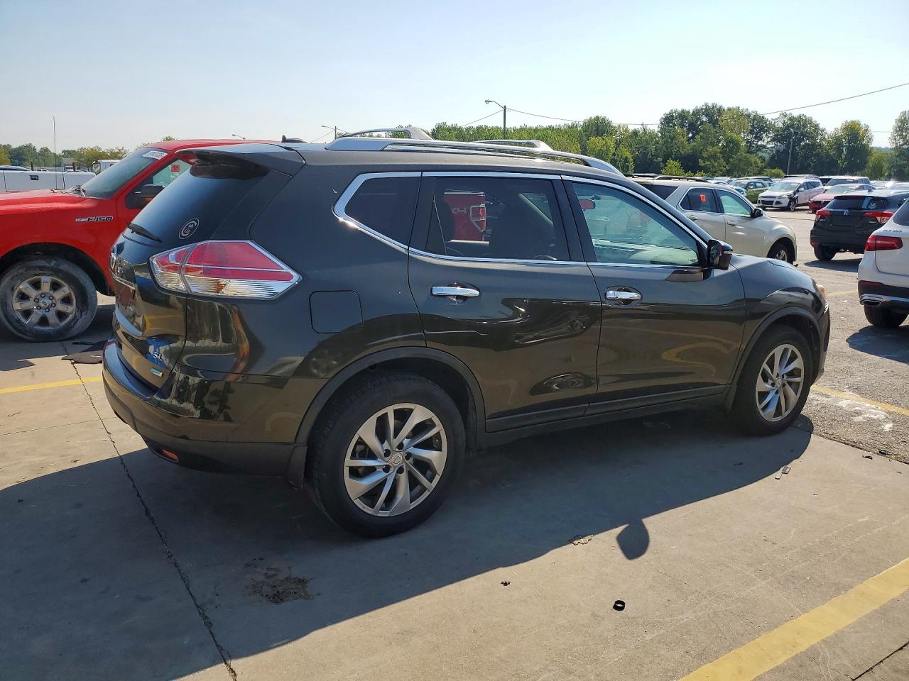 2014 Nissan Rogue Sl Black vin: 5N1AT2MT3EC788916