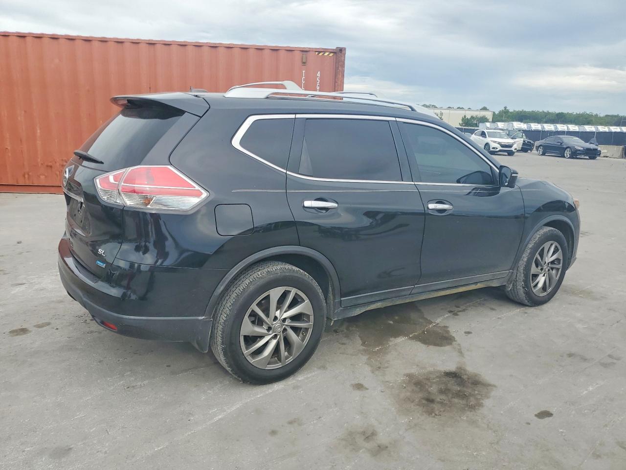 2014 Nissan Rogue Sl Black vin: 5N1AT2MT3EC808422