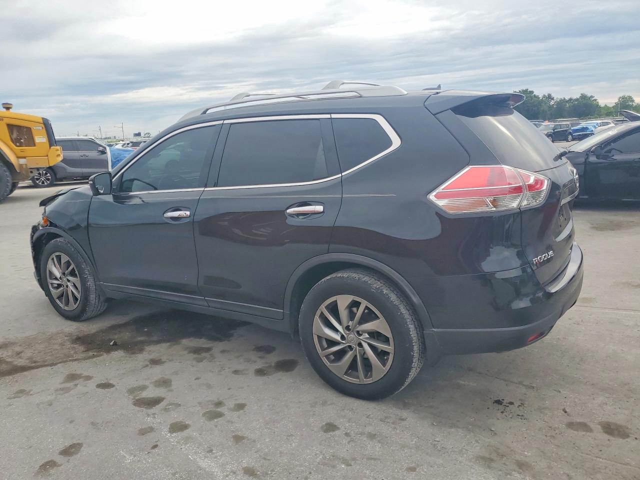 2014 Nissan Rogue Sl Black vin: 5N1AT2MT3EC808422