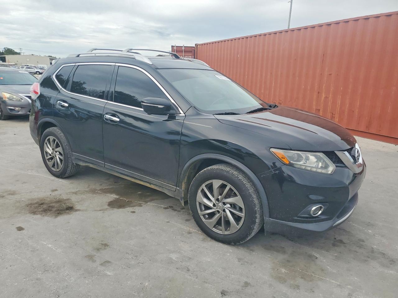 2014 Nissan Rogue Sl Black vin: 5N1AT2MT3EC808422