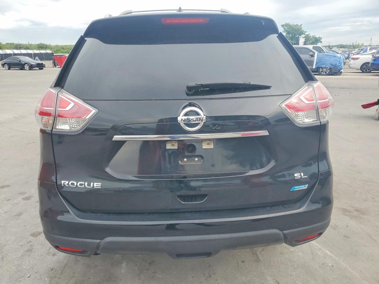 2014 Nissan Rogue Sl Black vin: 5N1AT2MT3EC808422